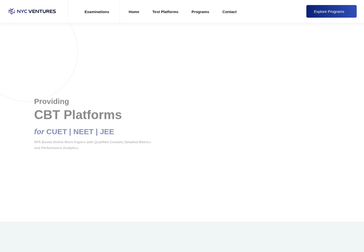 Captured homepage of nycventures.in in the current scan