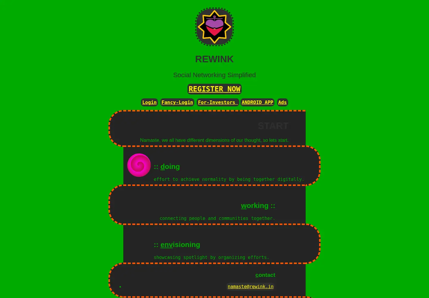 Screenshot of rewink.in