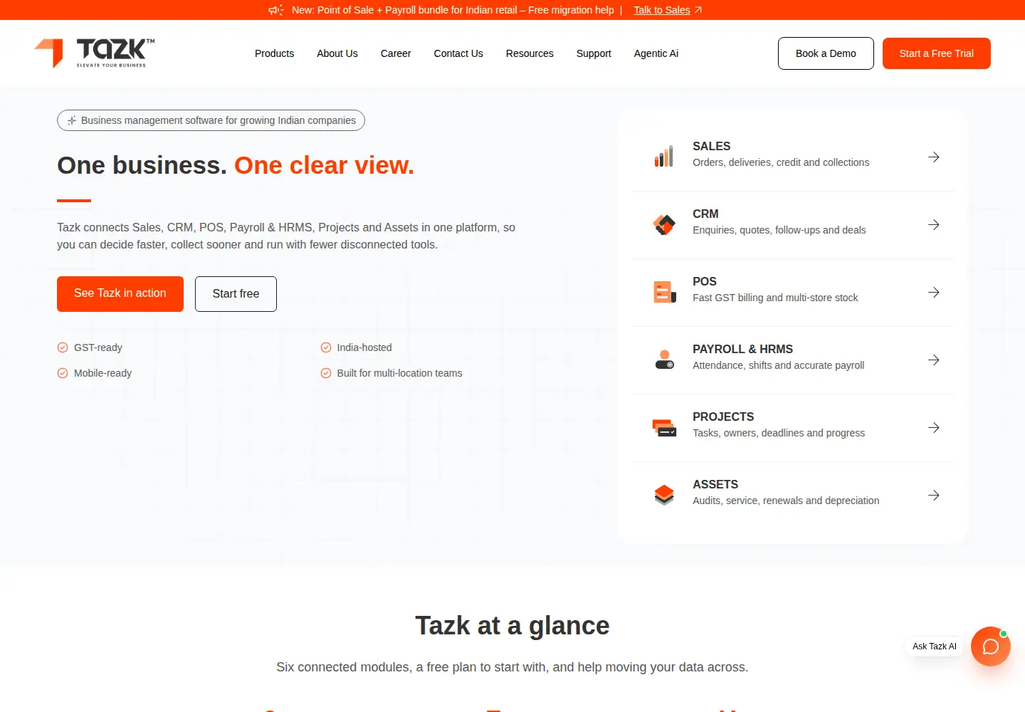 Screenshot of tazk.in