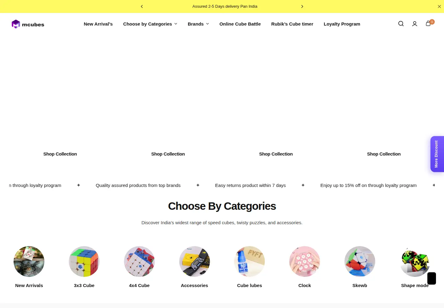 Screenshot of themcubes.in
