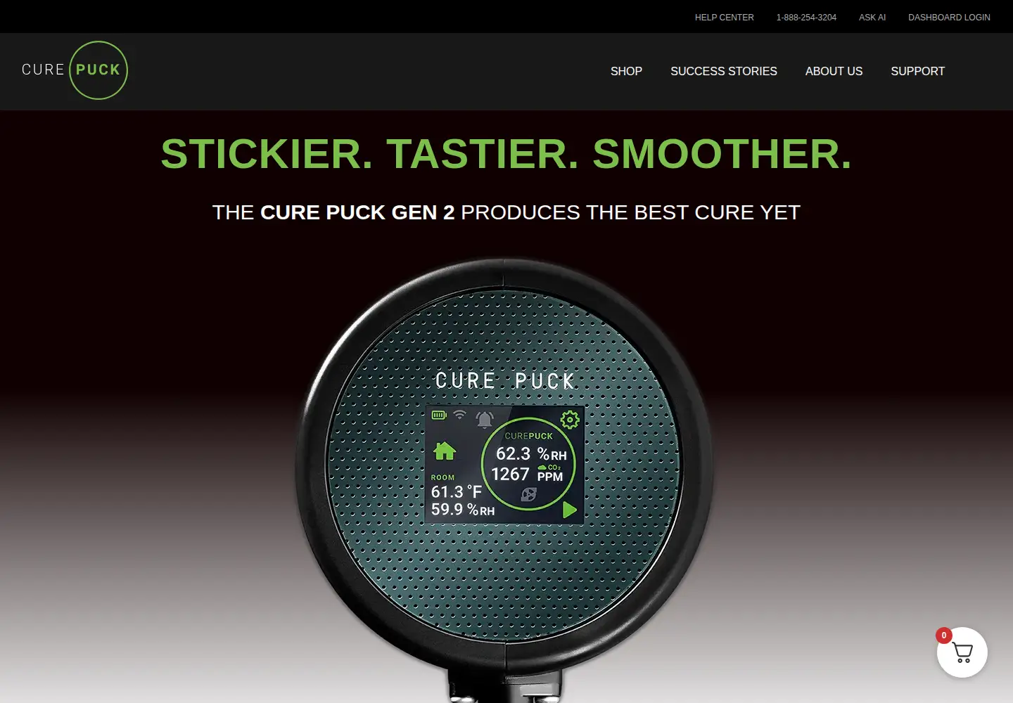 Screenshot of curepuck.io