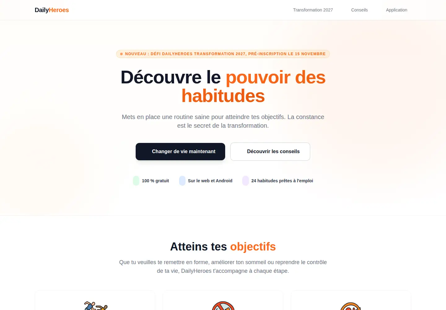 Screenshot of dailyheroes.io