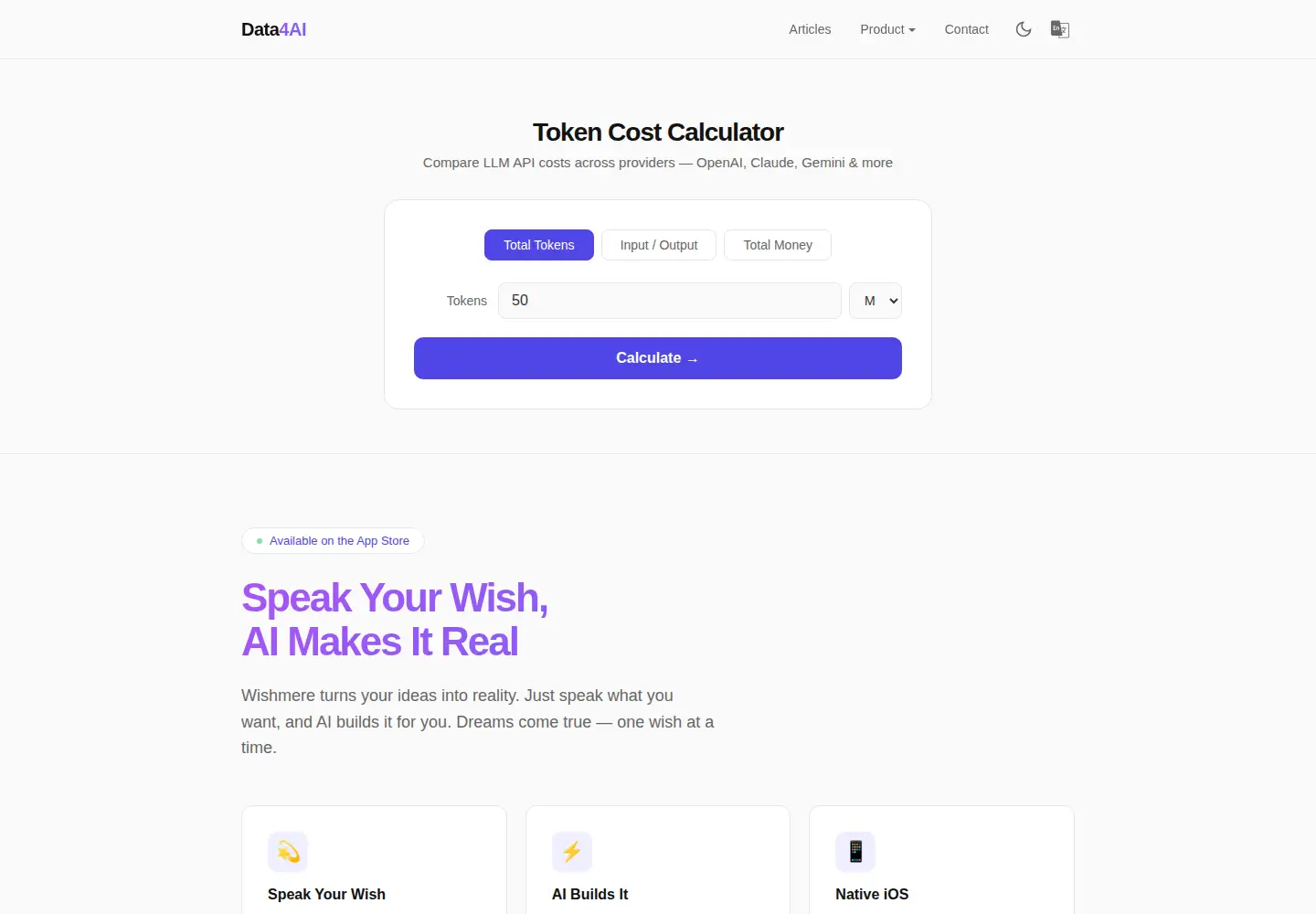 Captured homepage of data4ai.io in the current scan