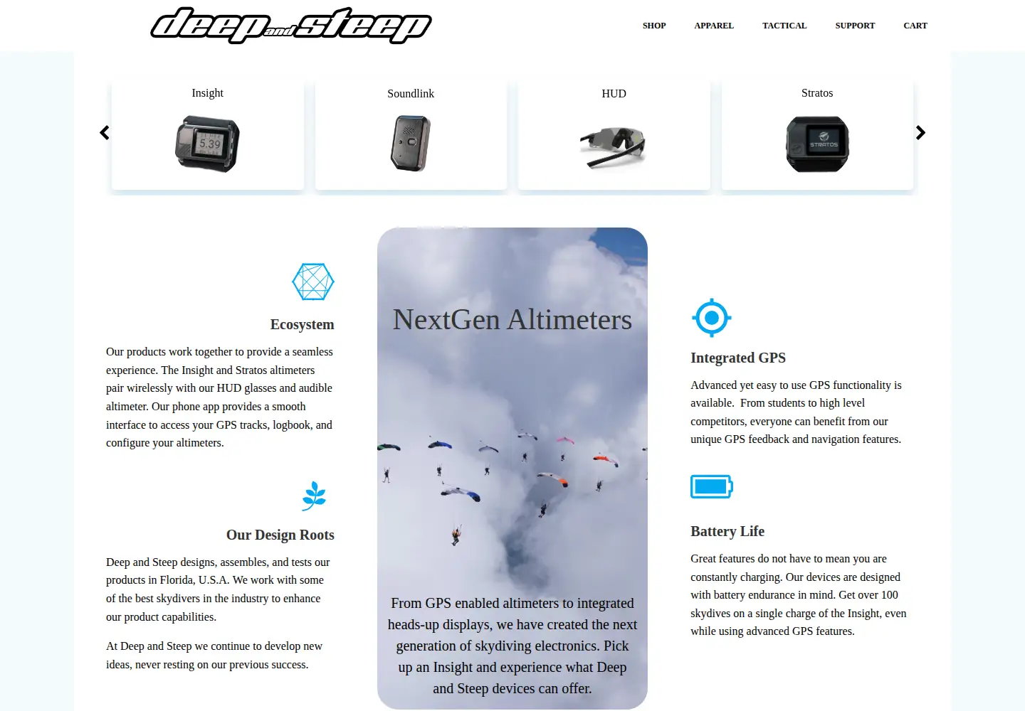 Screenshot of deepandsteep.io