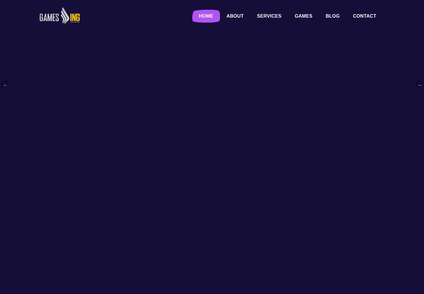 Captured homepage of gameswing.io in the current scan