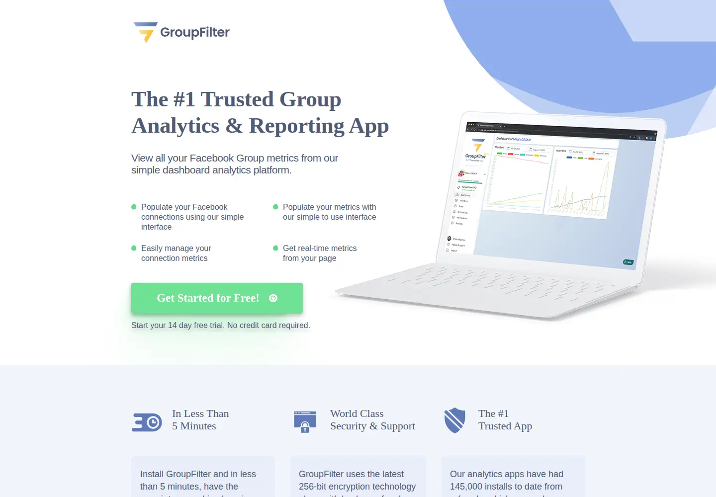 Captured homepage of groupfilter.io in the current scan