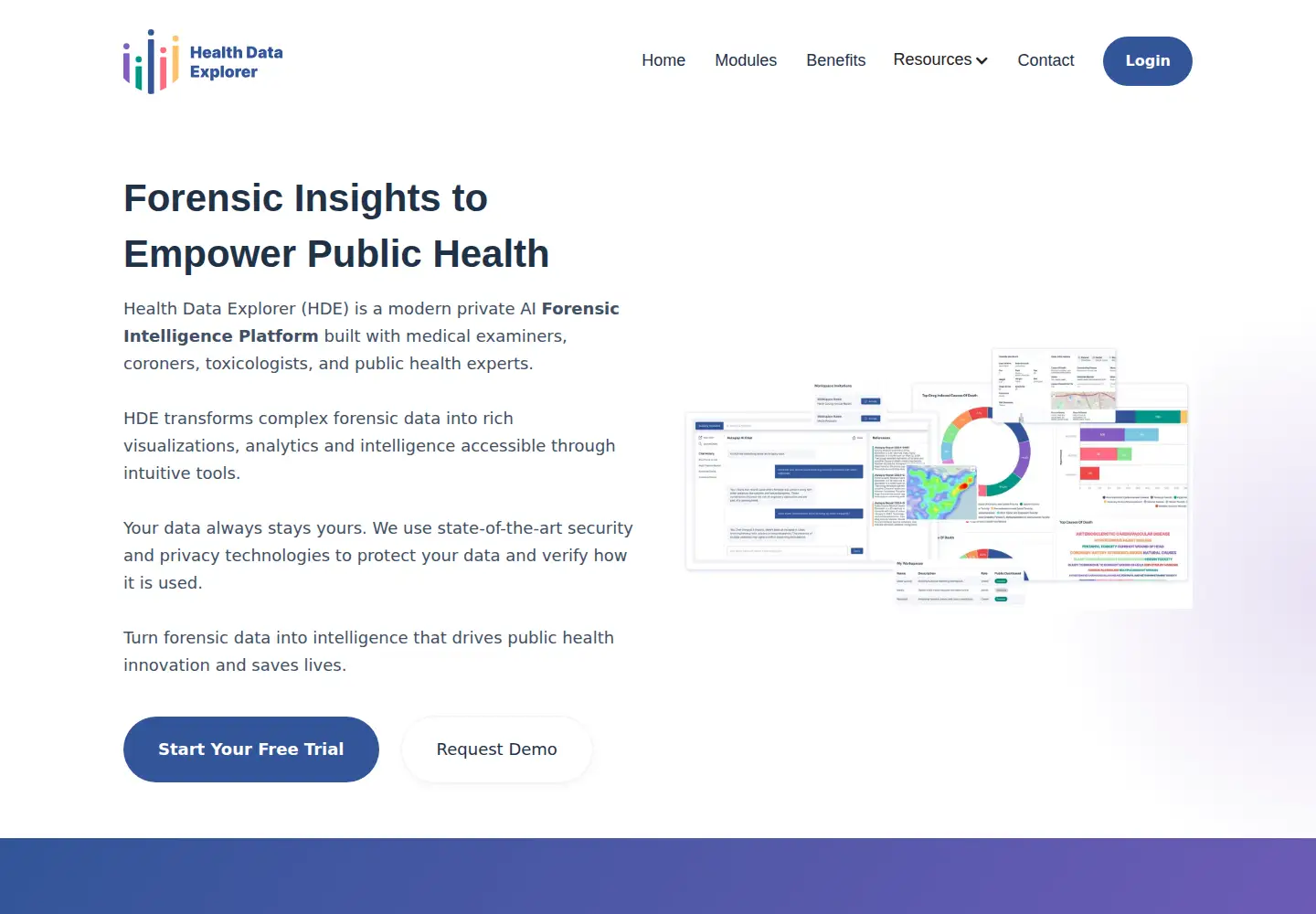 Screenshot of healthdataexplorer.io