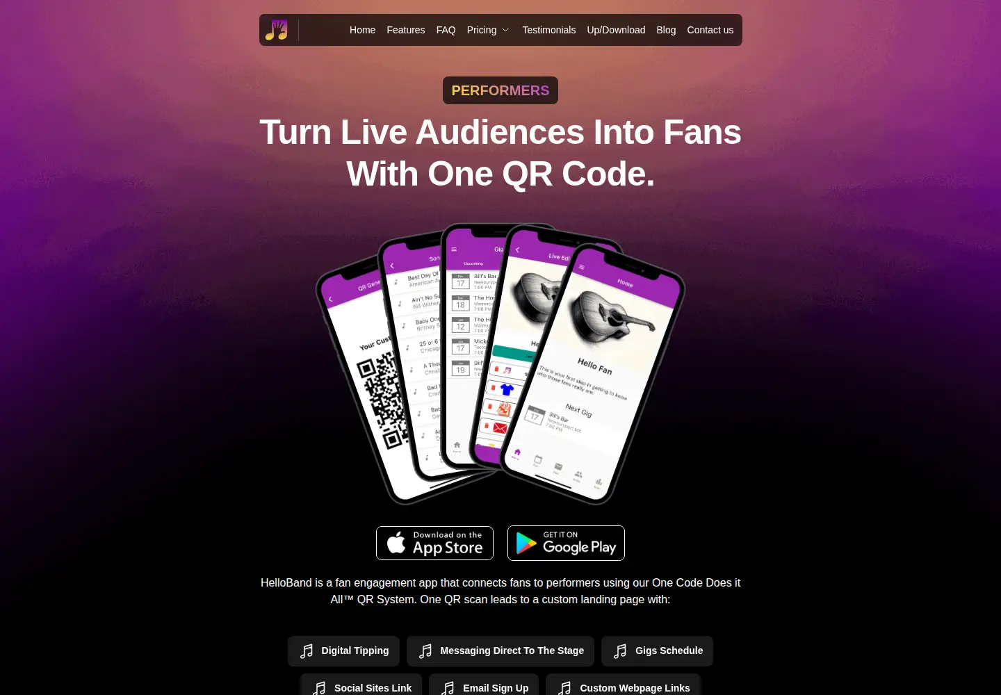 Screenshot of helloband.io