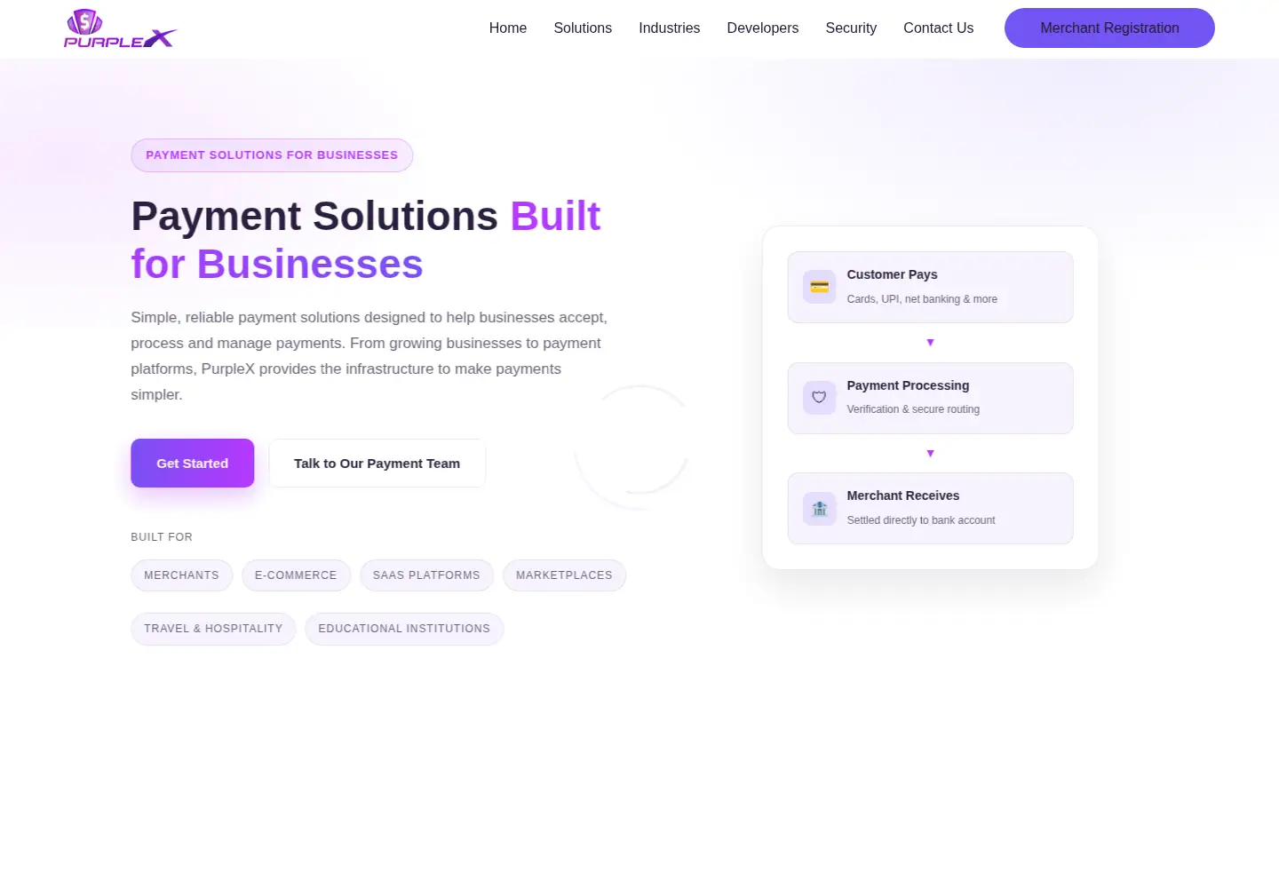 Captured homepage of purplex.io in the current scan