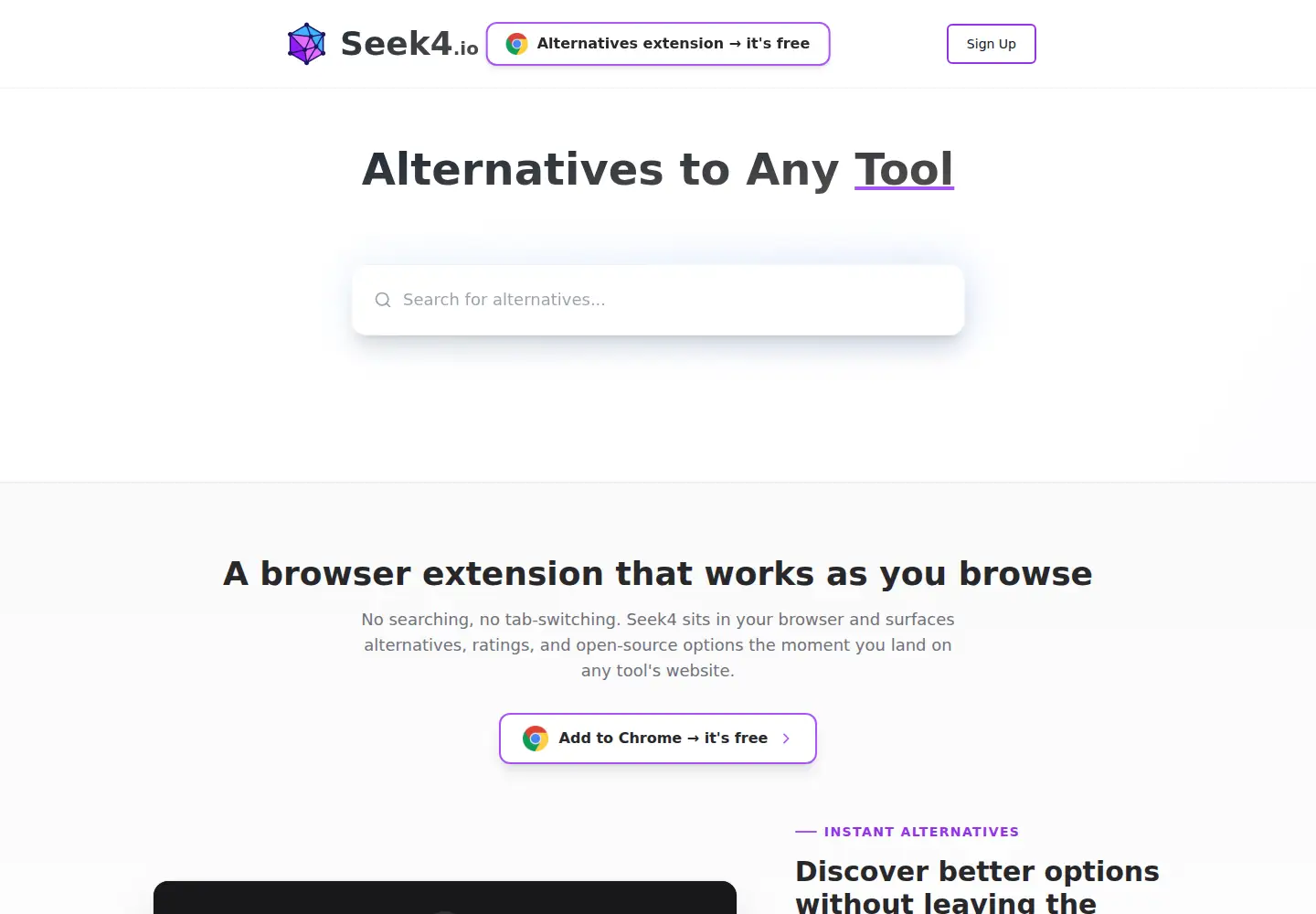 Screenshot of seek4.io