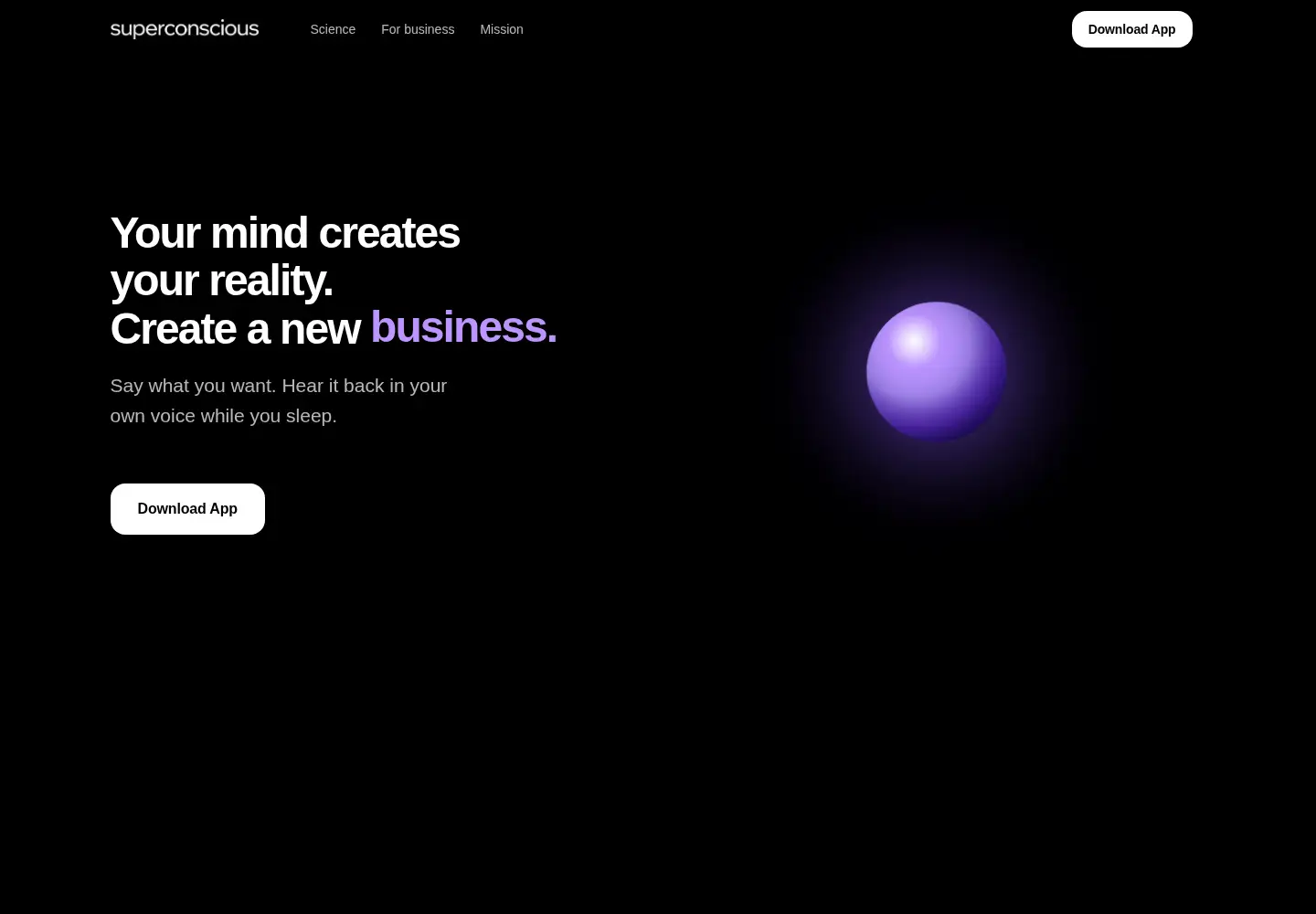 Screenshot of superconscious.io