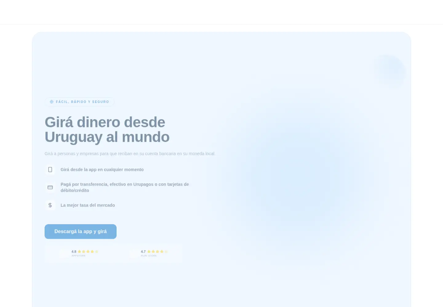 Captured homepage of tusgiros.io in the current scan