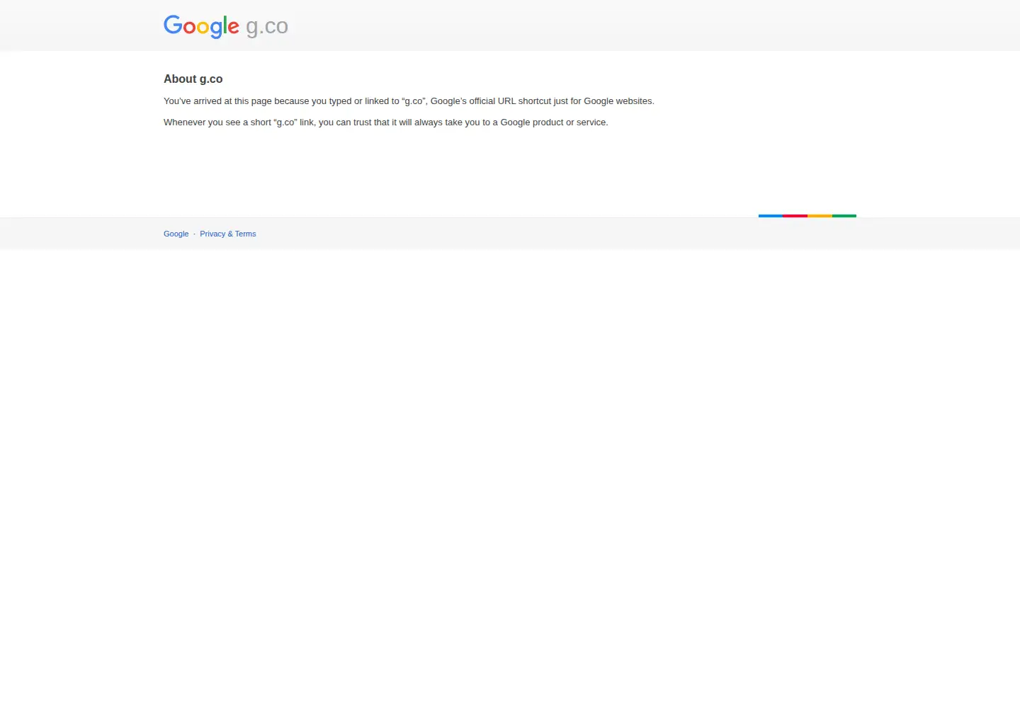 Screenshot of g.co