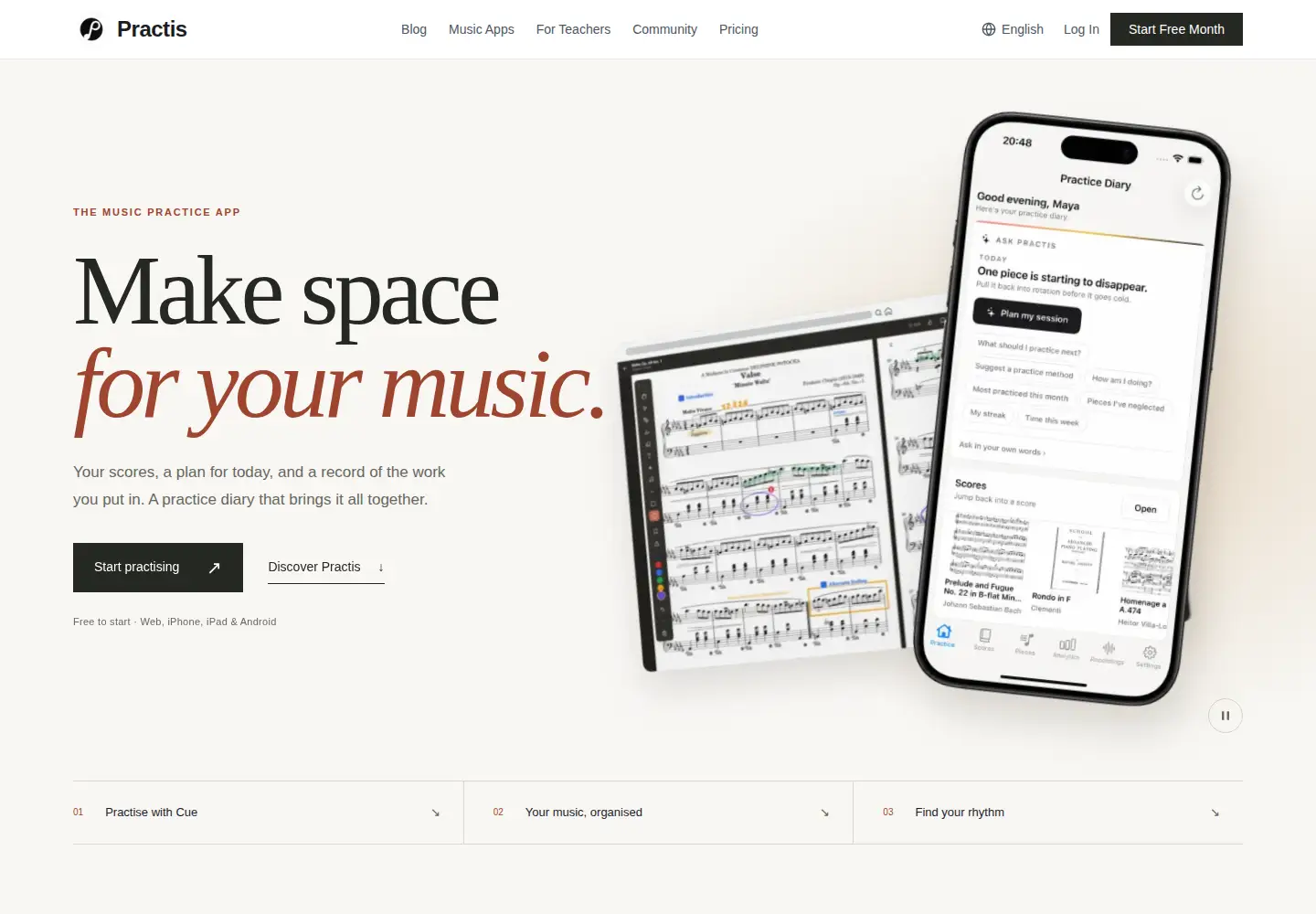 Captured homepage of pract.is in the current scan