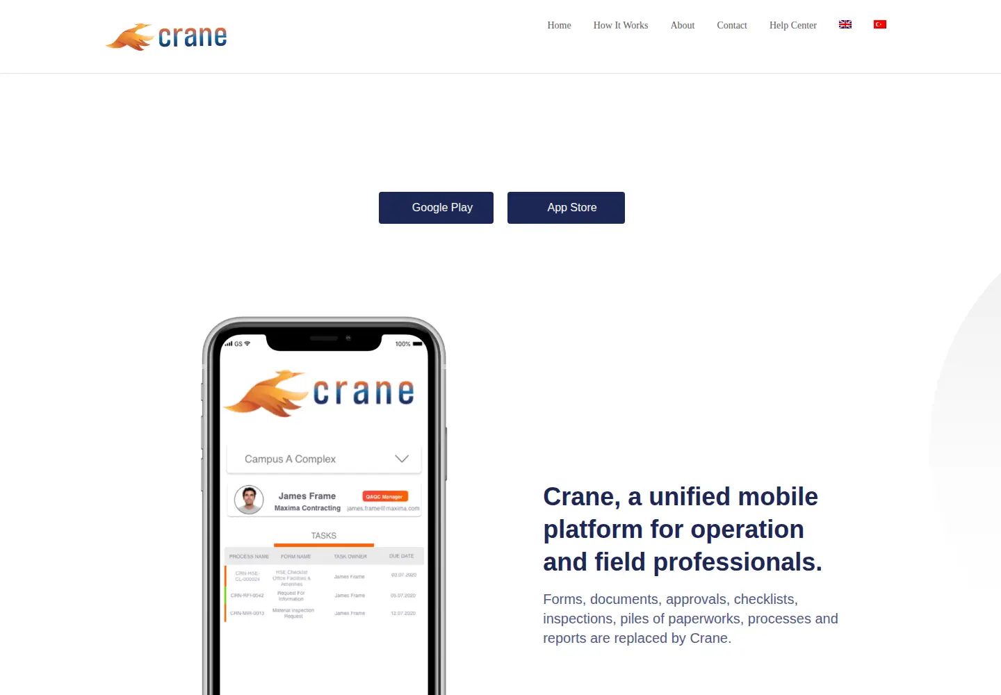 Screenshot of crane.ist