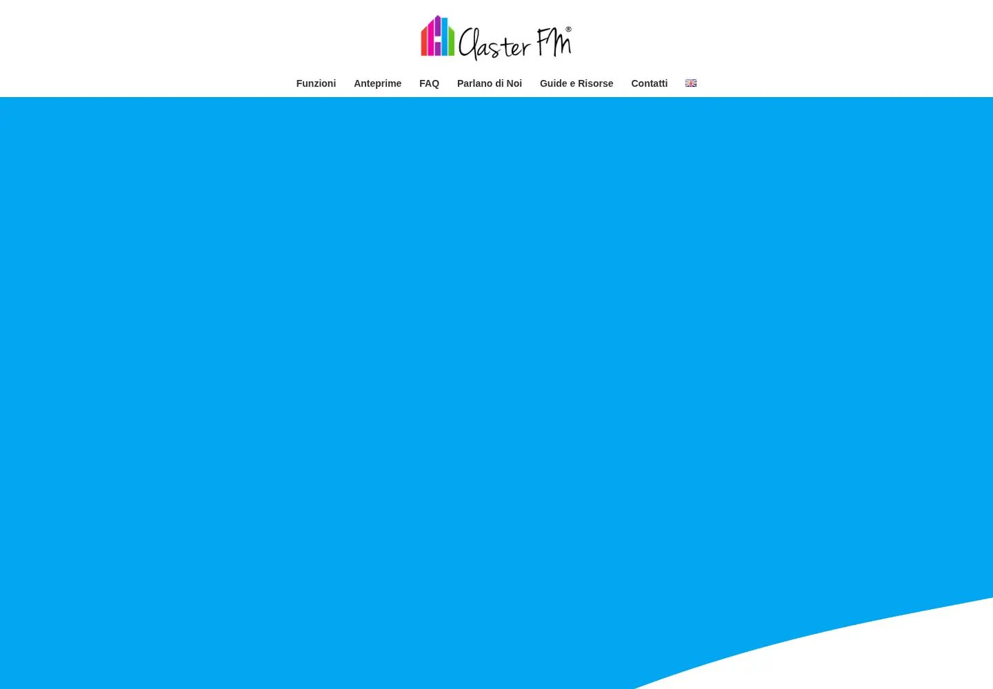 Captured homepage of claster.it in the current scan