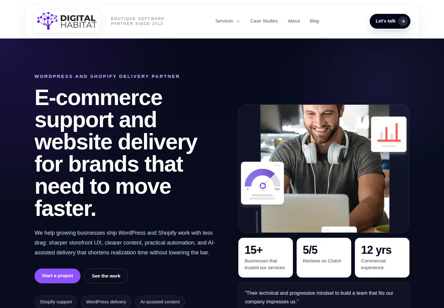 Screenshot of digitalhabitat.it
