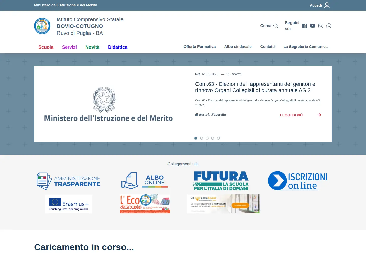 Screenshot of icboviocotugno.edu.it