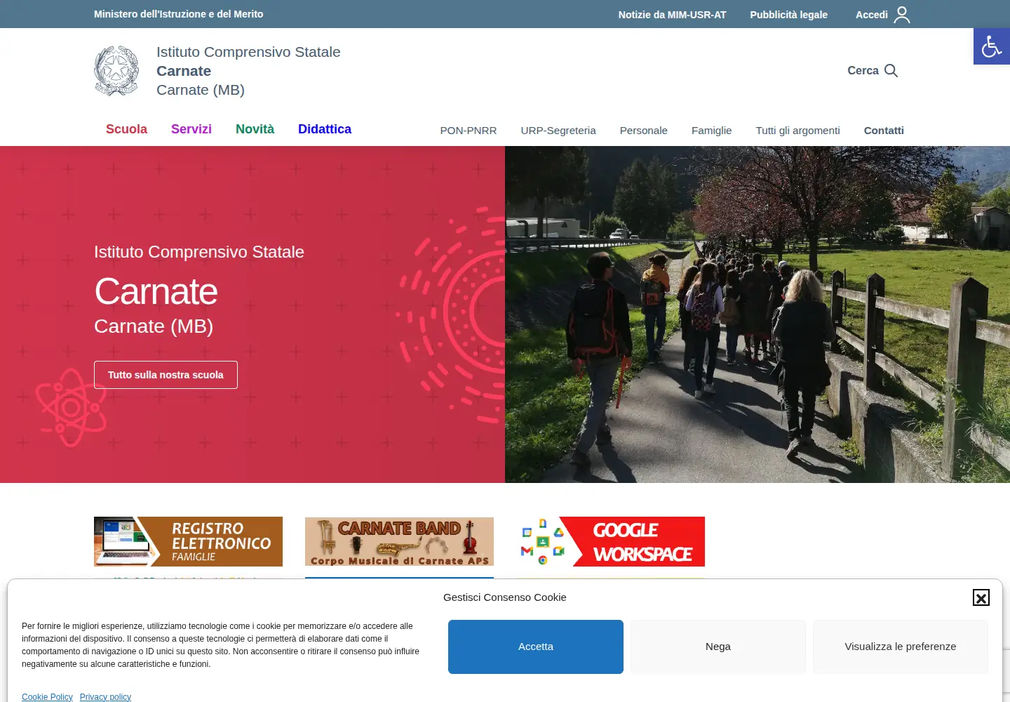 Screenshot of iccarnate.edu.it