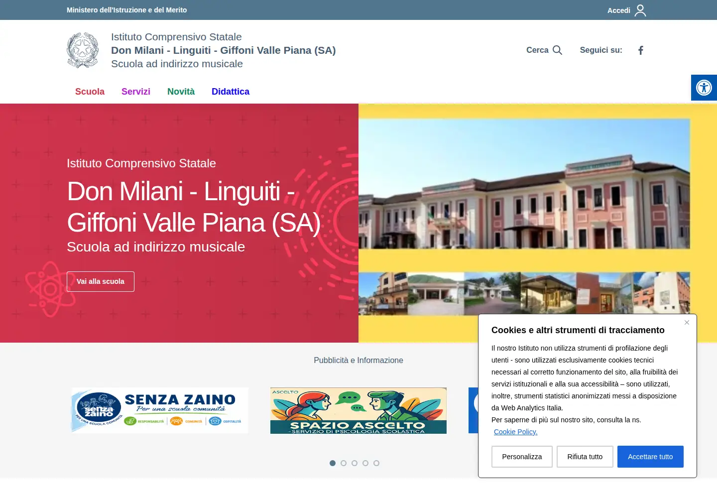 Captured homepage of icdonmilanilinguiti.edu.it in the current scan