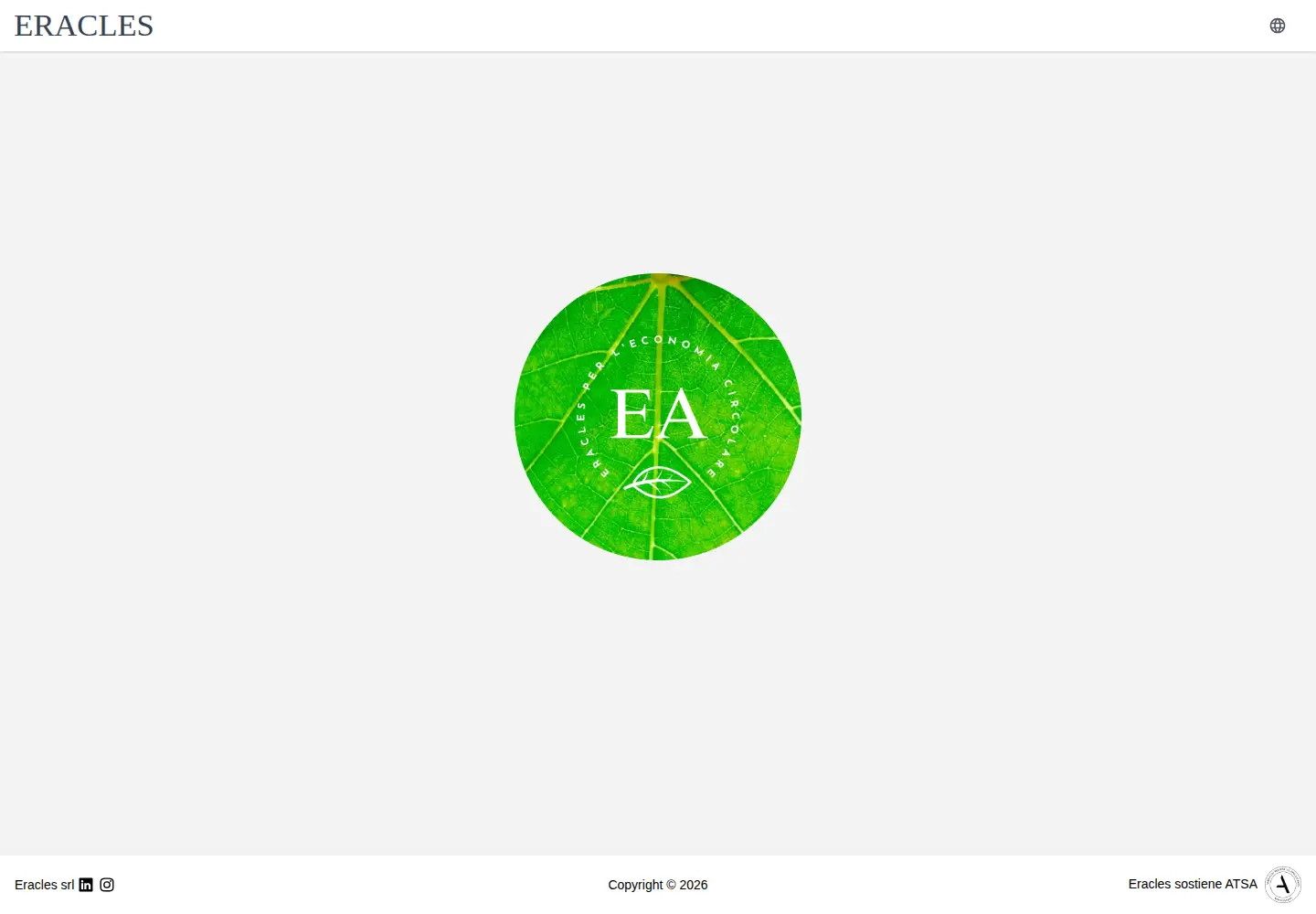 Captured homepage of eracles.it in the current scan