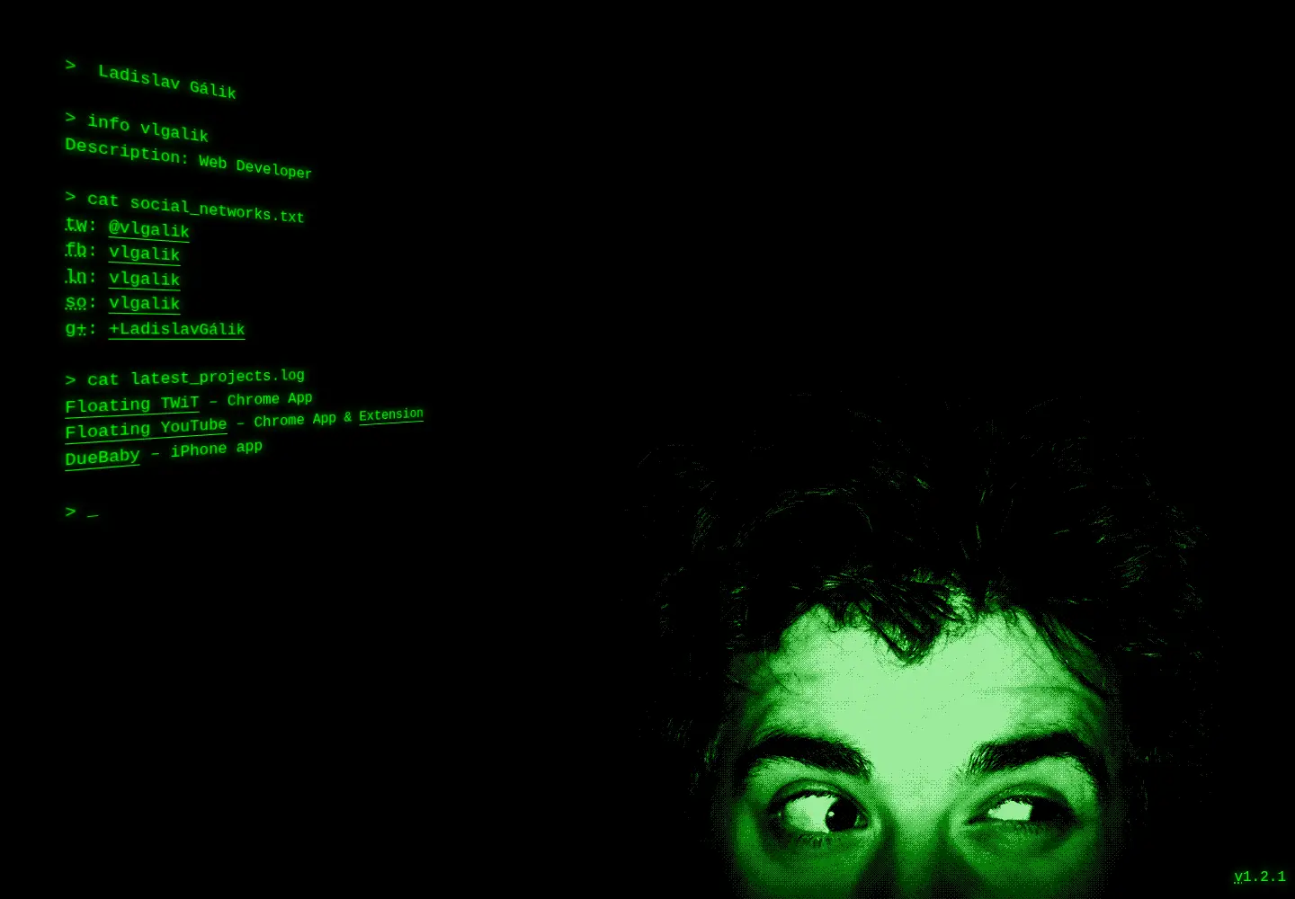 Captured homepage of galik.it in the current scan