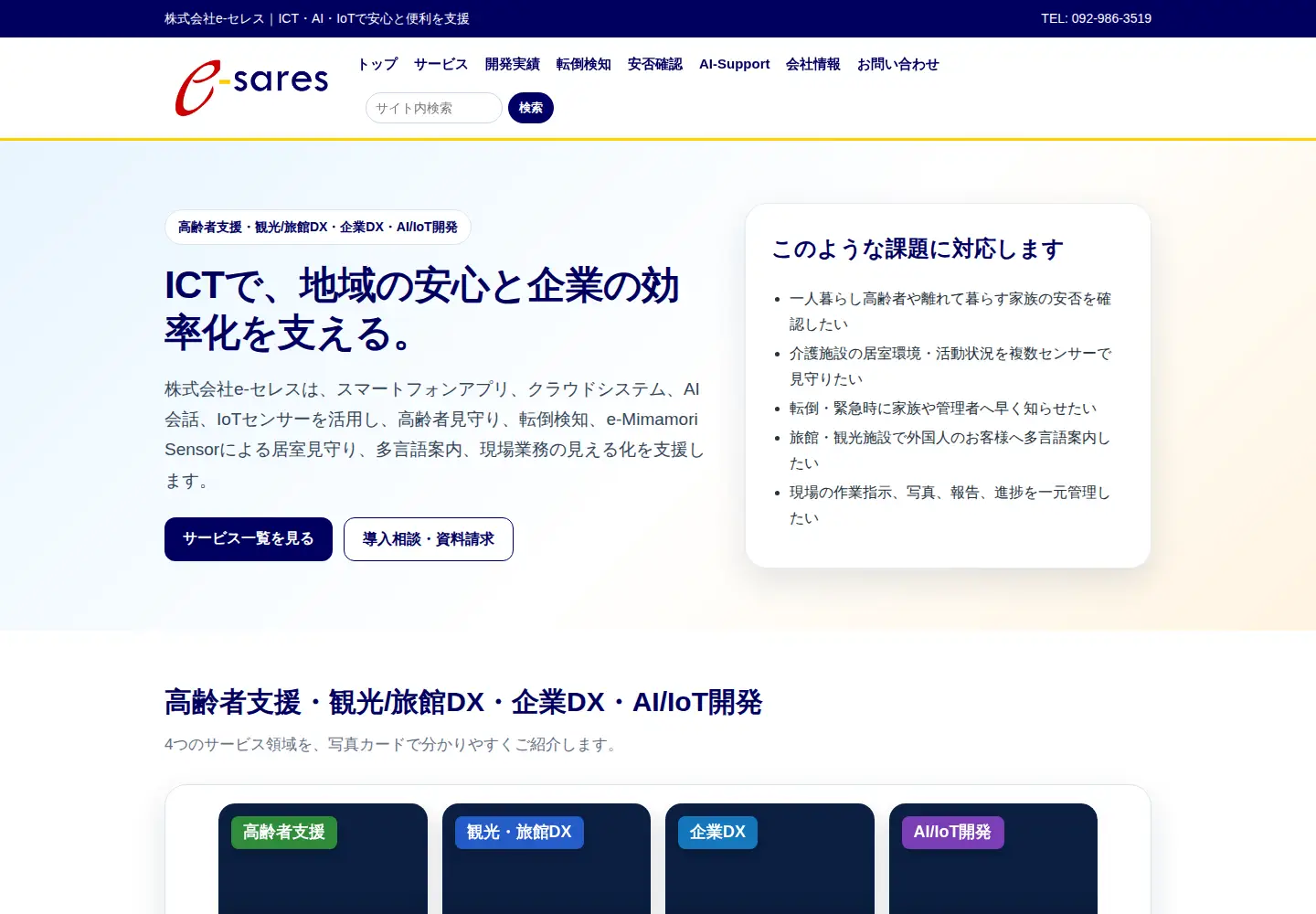 Screenshot of e-sares.co.jp