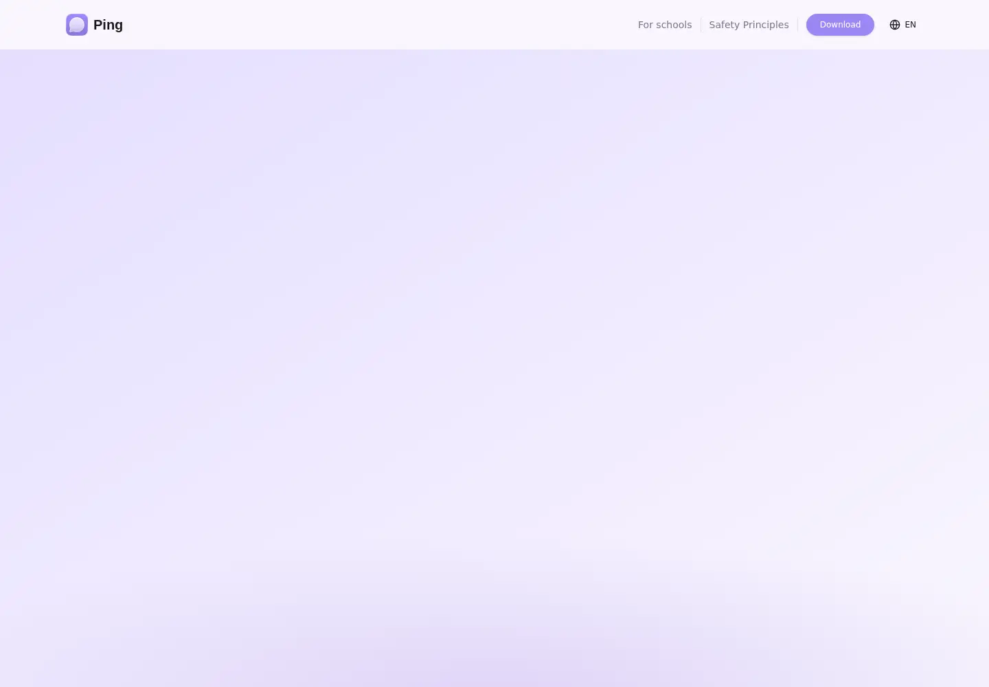 Captured homepage of ping.kids in the current scan