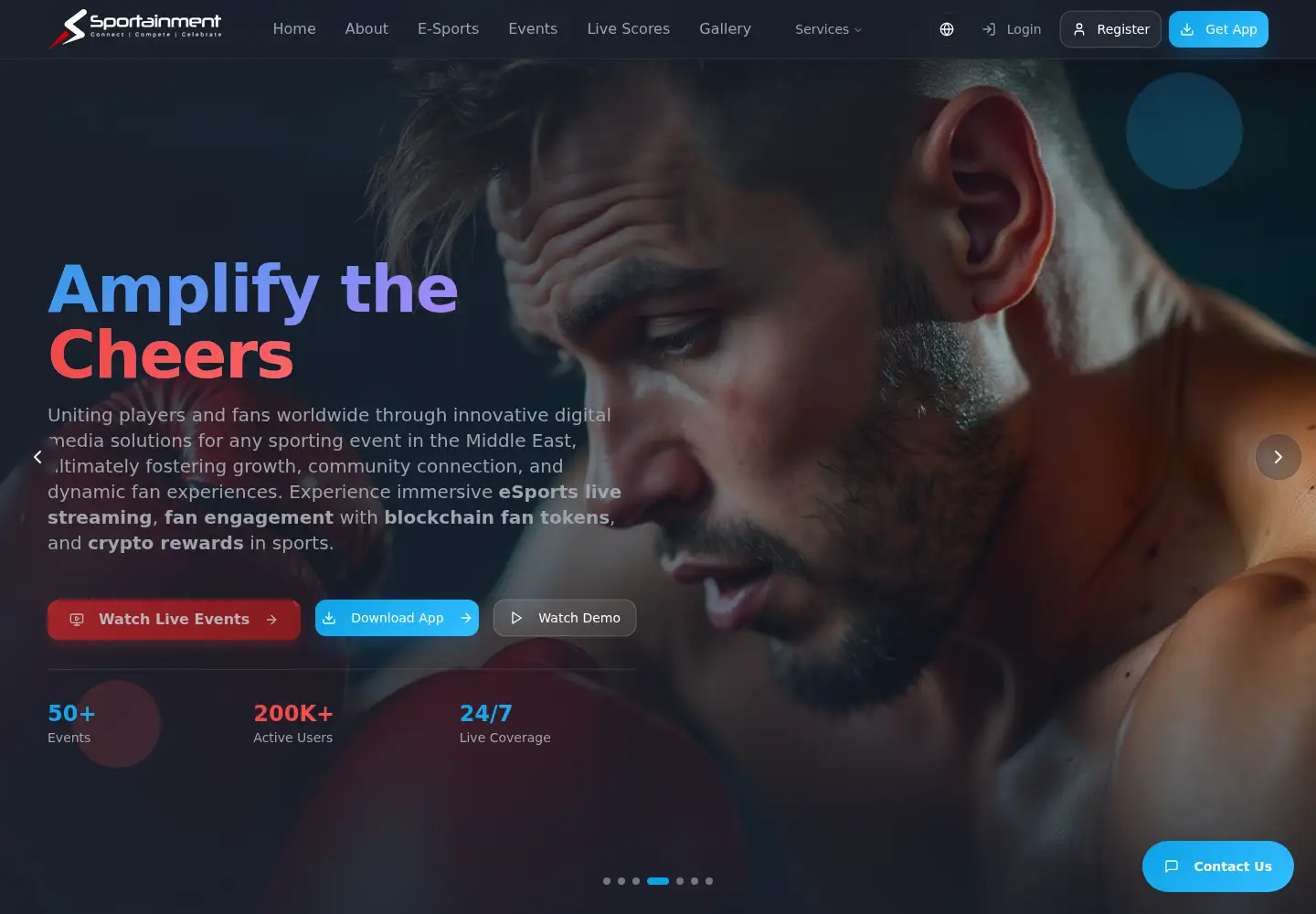 Screenshot of sportainment.live
