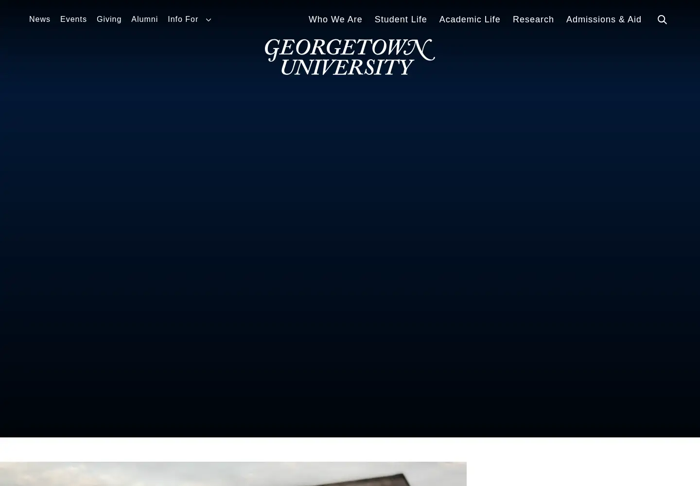 Screenshot of georgetown.edu