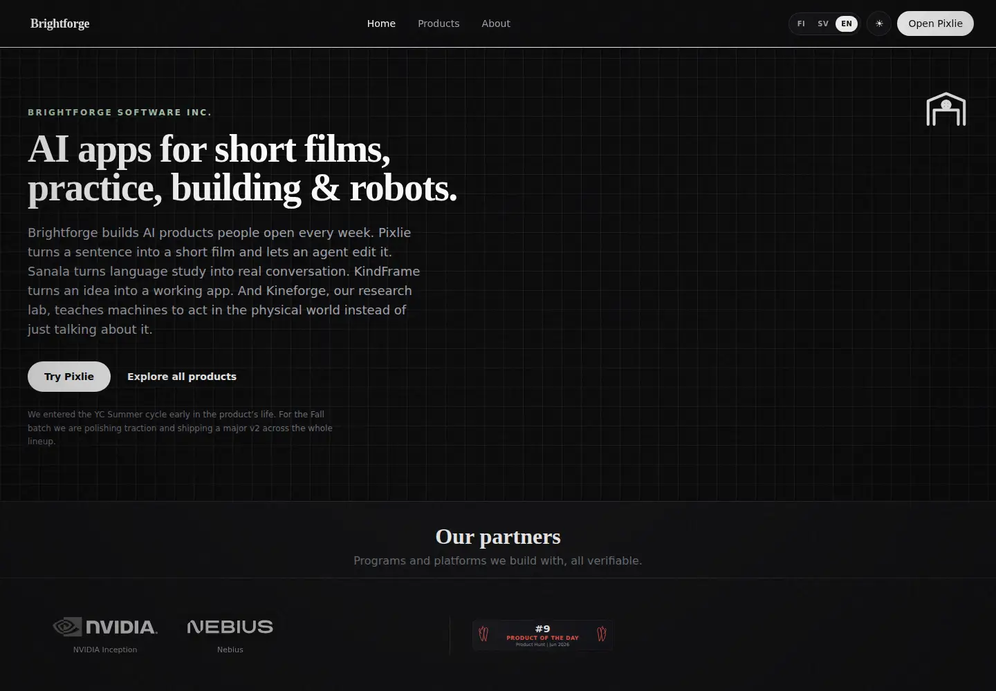 Screenshot of brightforge.ltd