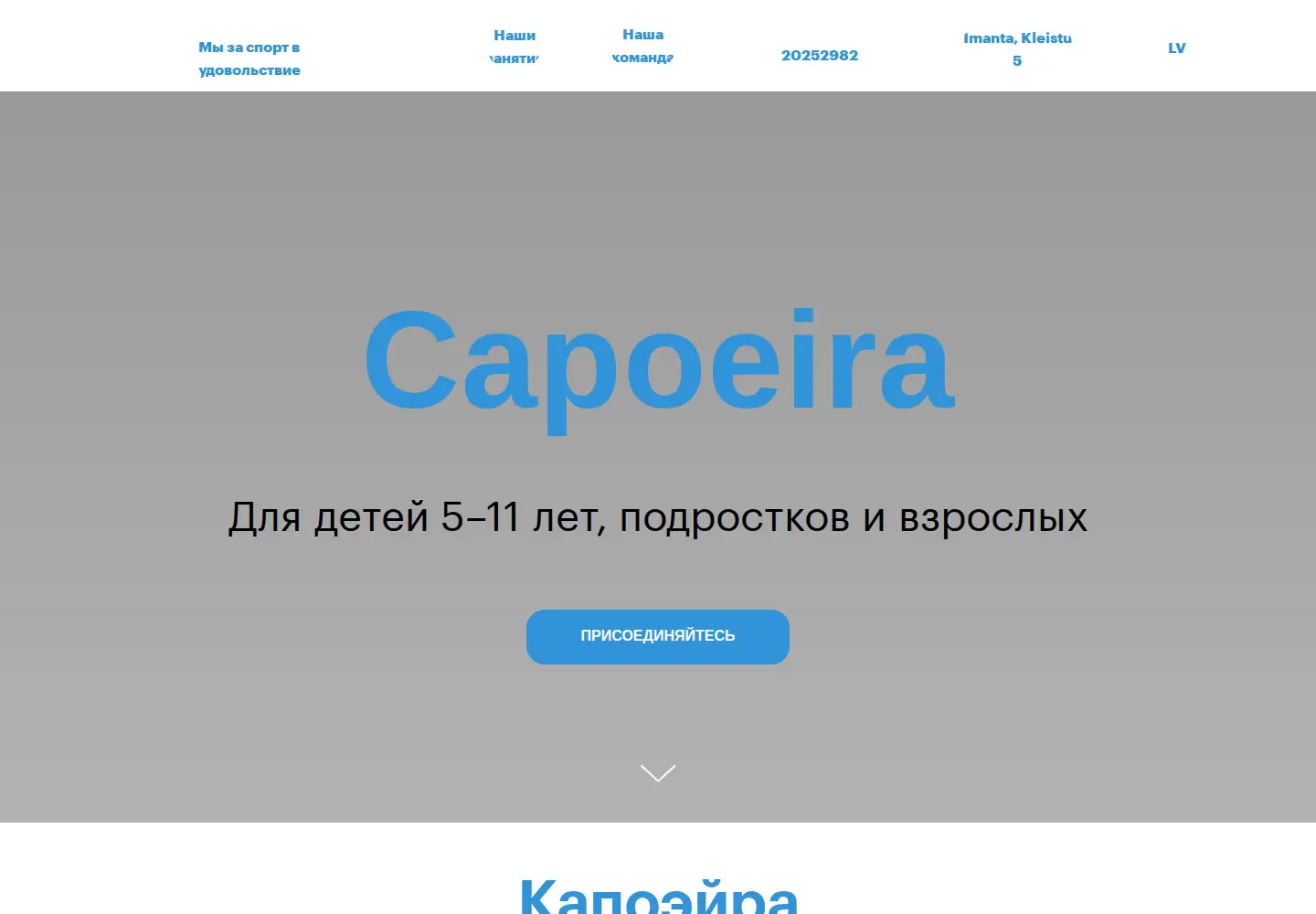 Screenshot of capokids.lv