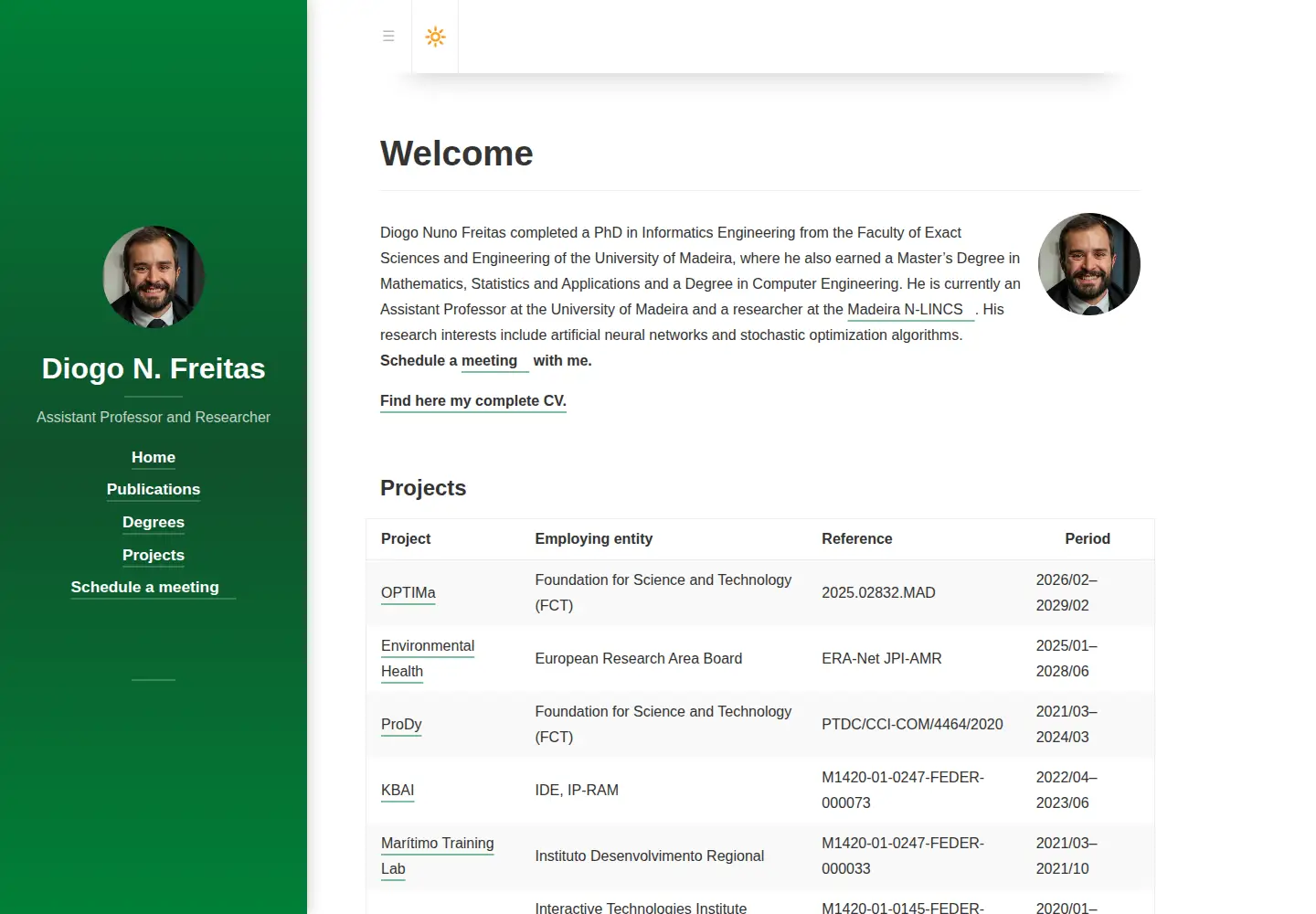 Captured homepage of diogo-freitas.me in the current scan