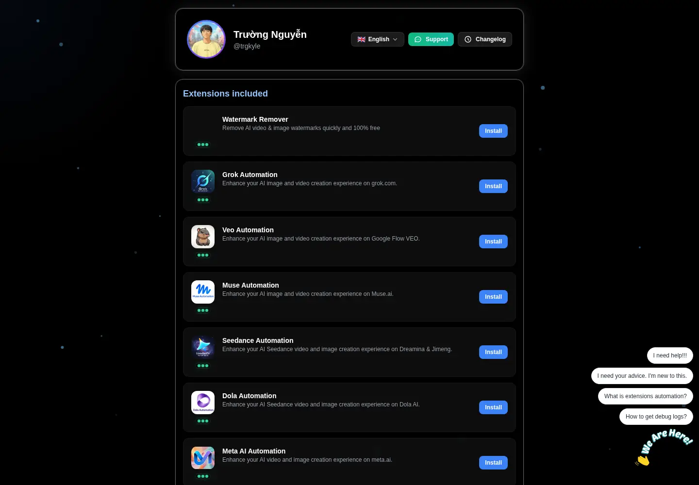 Captured homepage of kylenguyen.me in the current scan