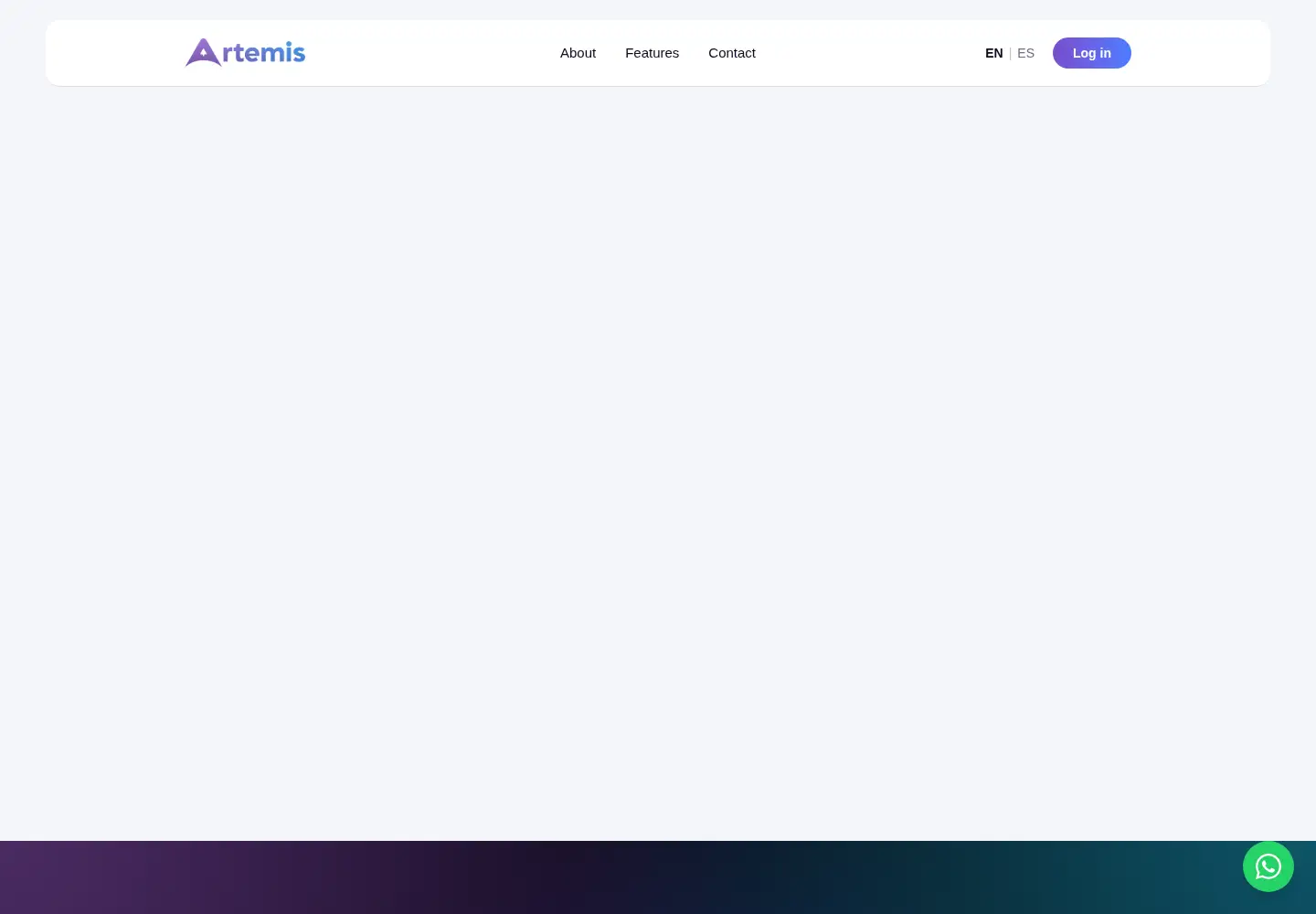 Screenshot of artemis.money