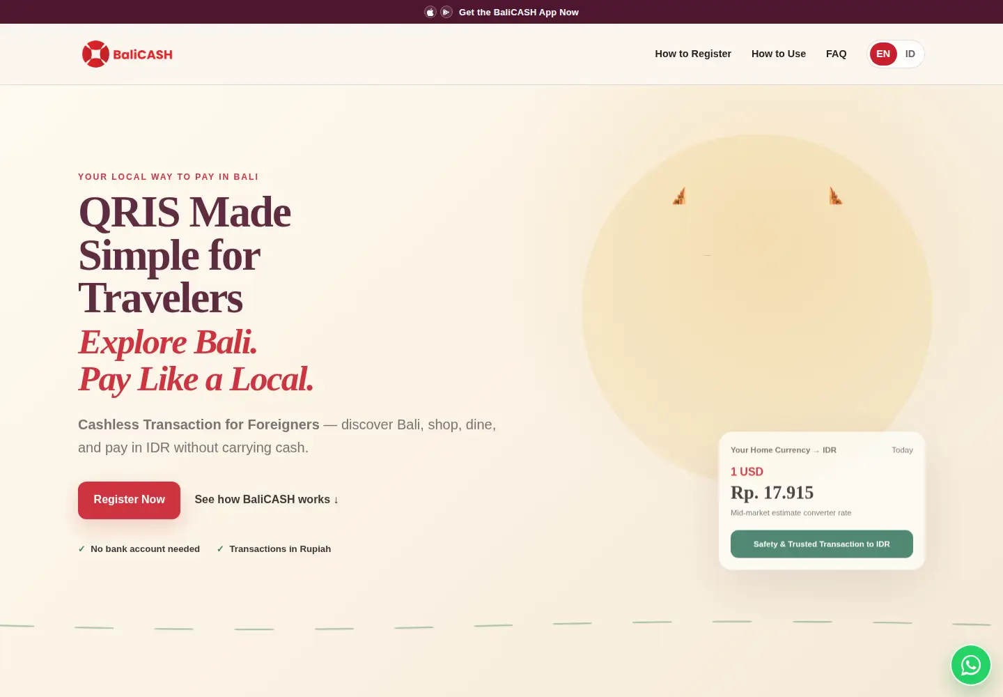 Screenshot of balicash.money