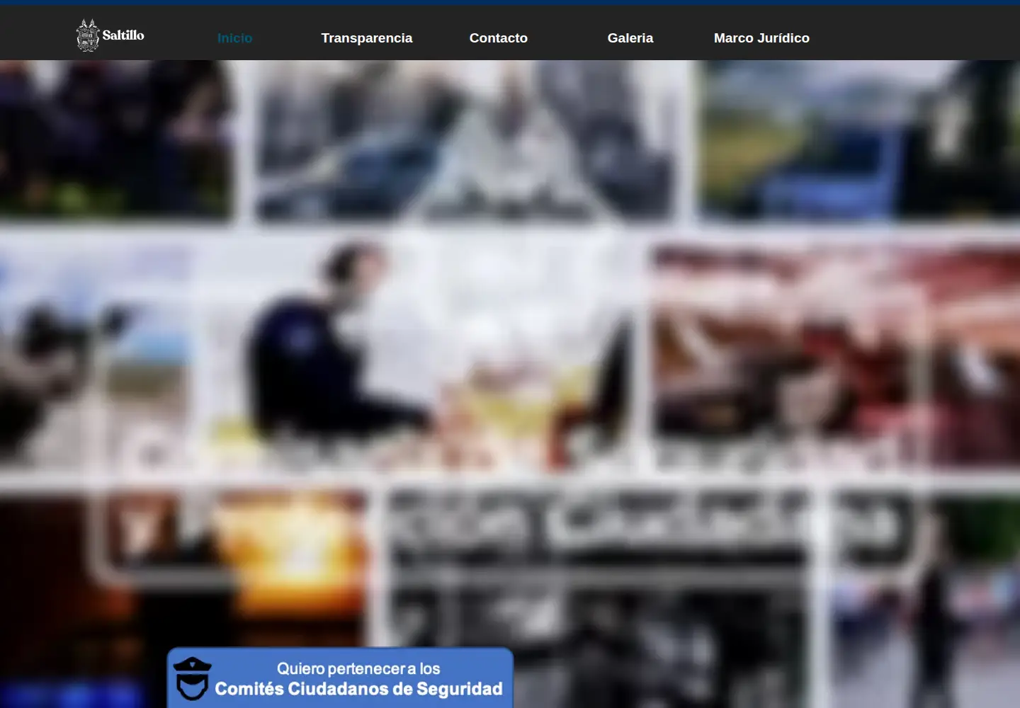Screenshot of comisariadeseguridadsaltillo.gob.mx