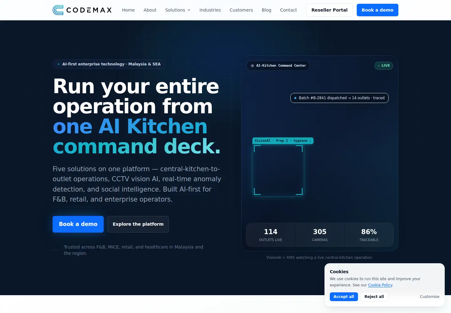 Screenshot of codemax.my