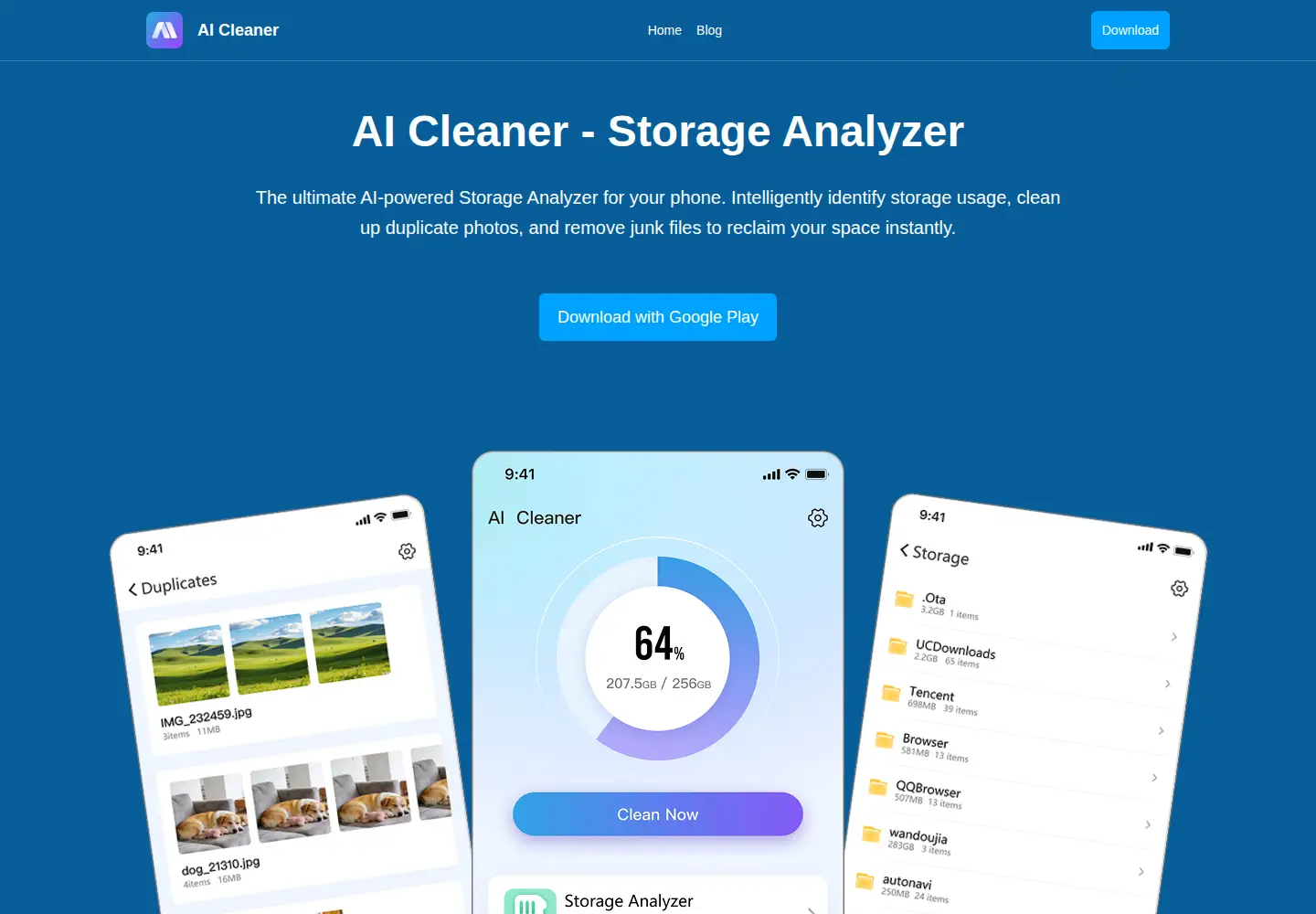 Captured homepage of ai-cleaner.net in the current scan