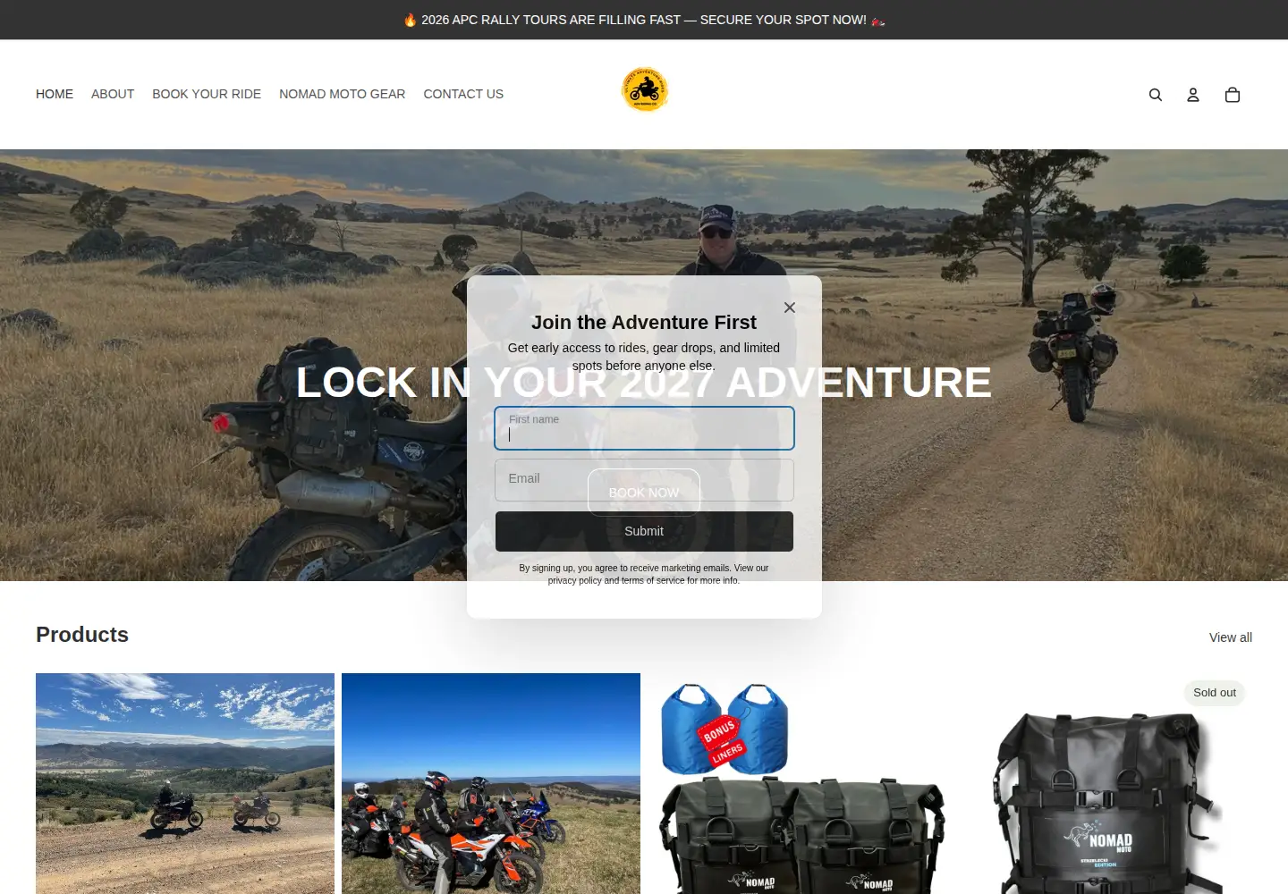Screenshot of apcrally.net
