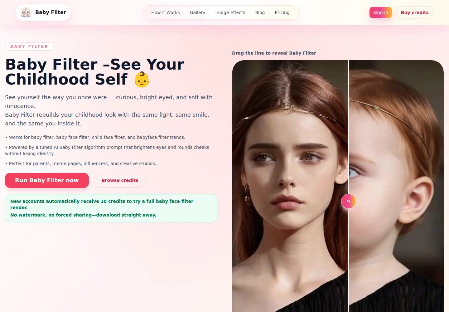 Screenshot of babyfilter.net