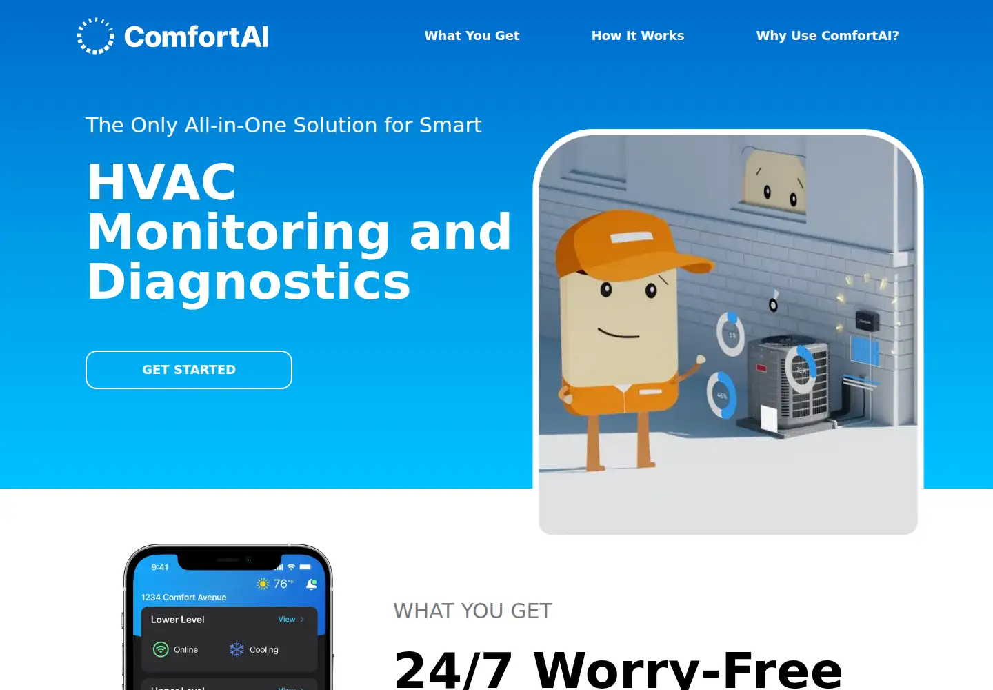 Screenshot of comfortai.net