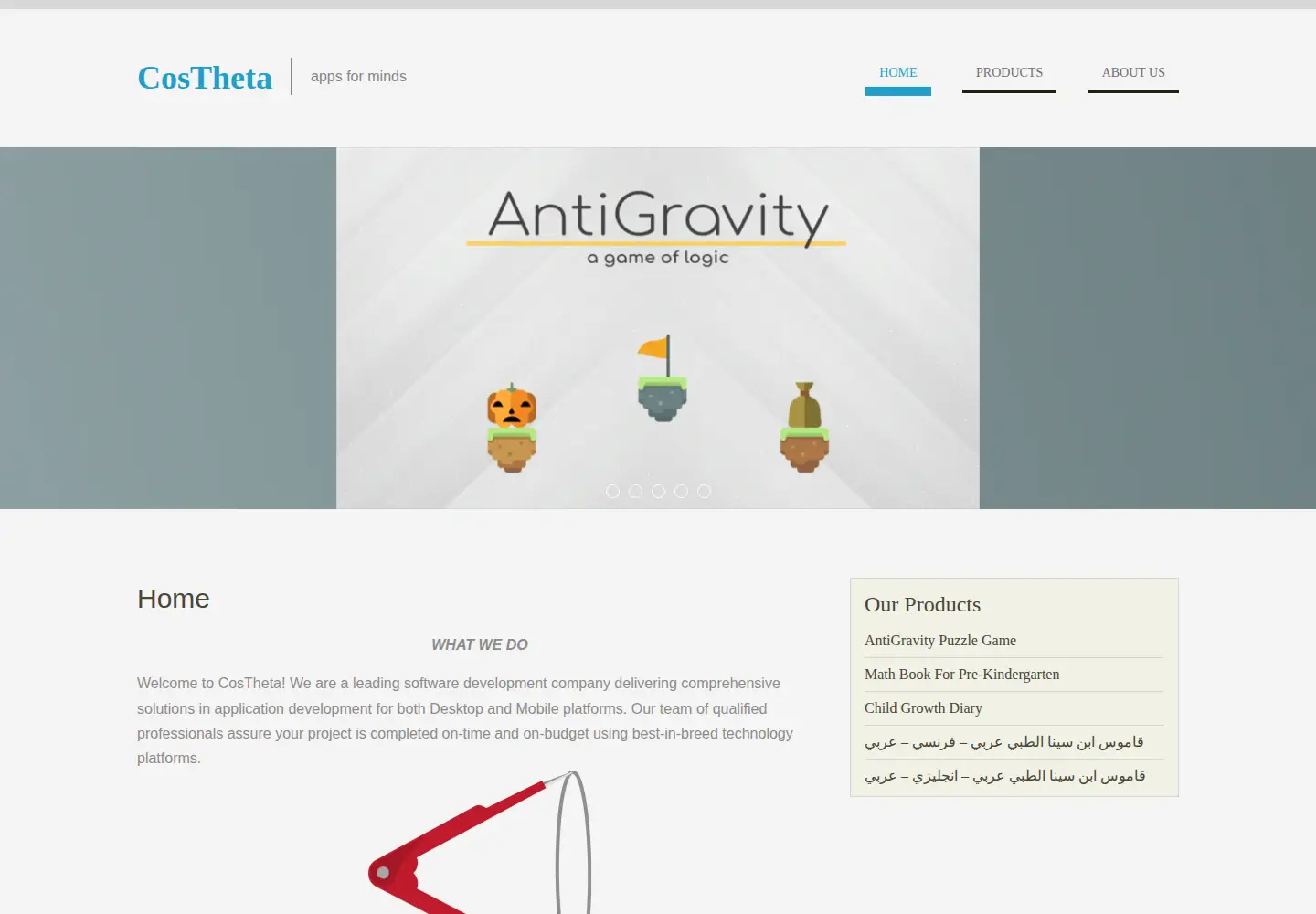 Screenshot of costheta.net