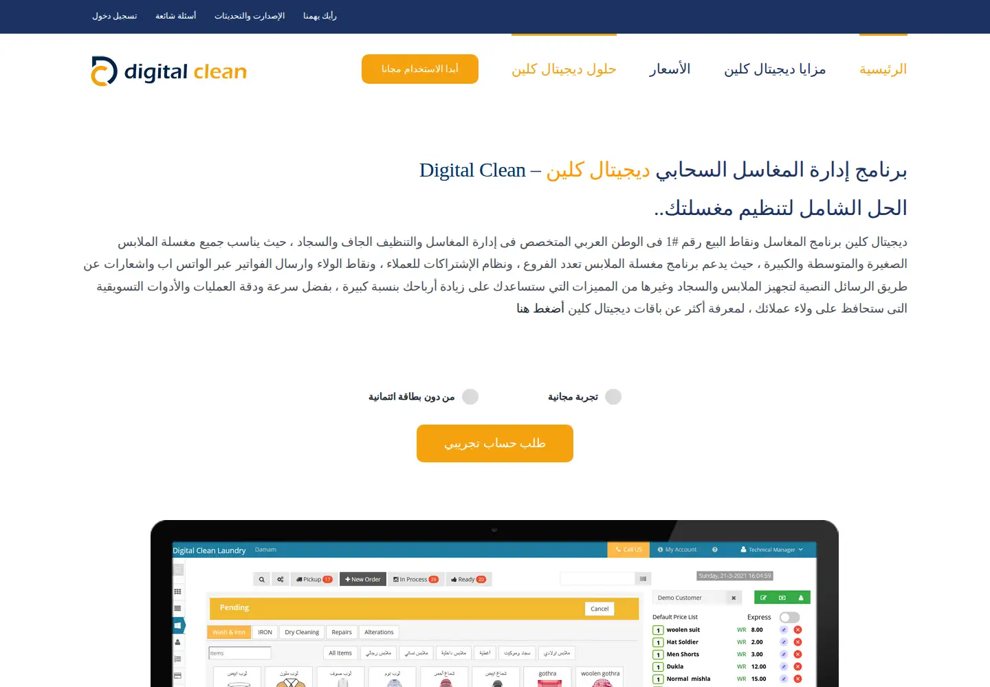 Screenshot of digitalclean.net