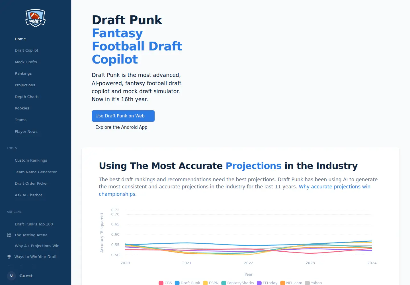 Screenshot of draftpunk.net