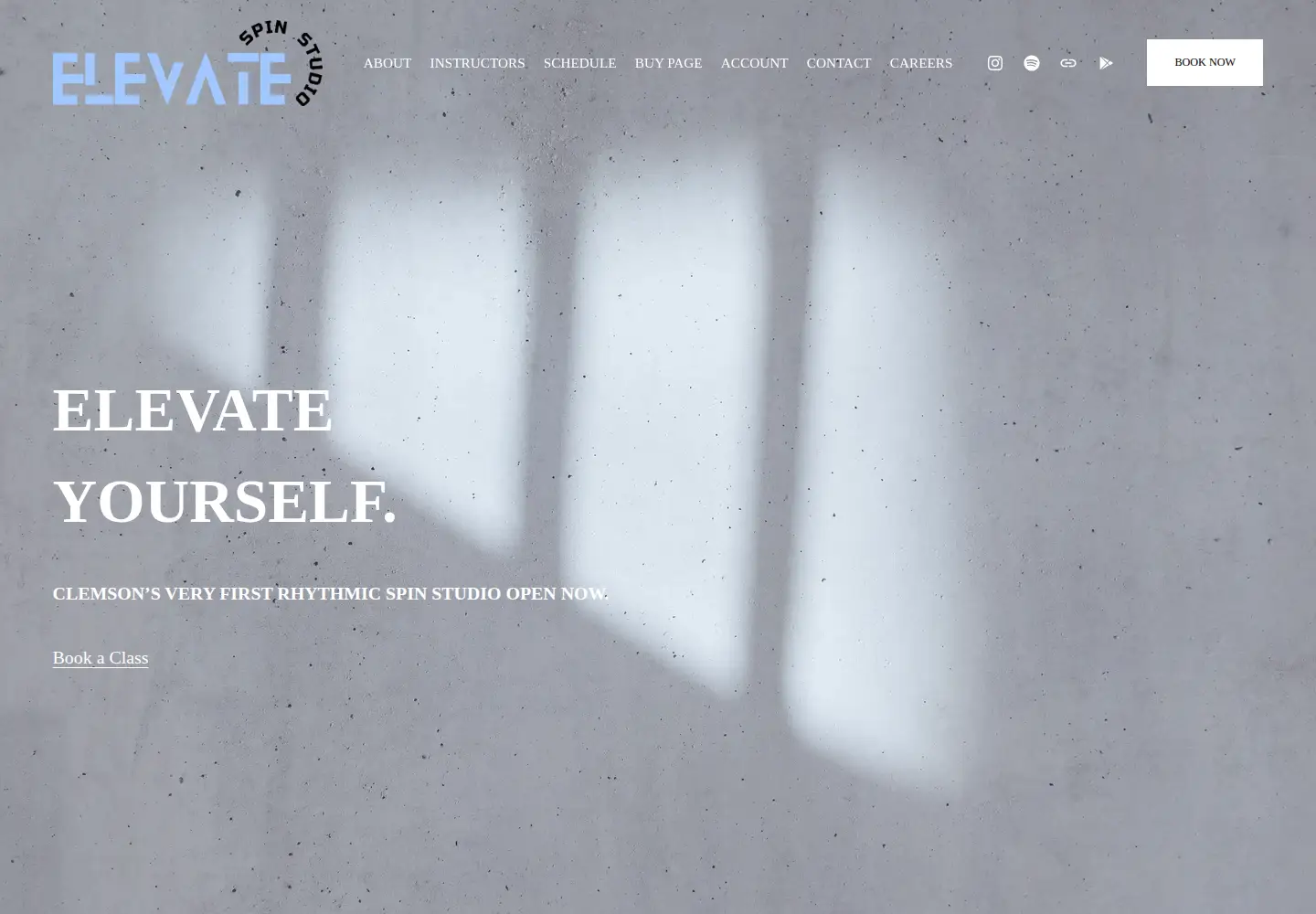 Screenshot of elevatespin.net