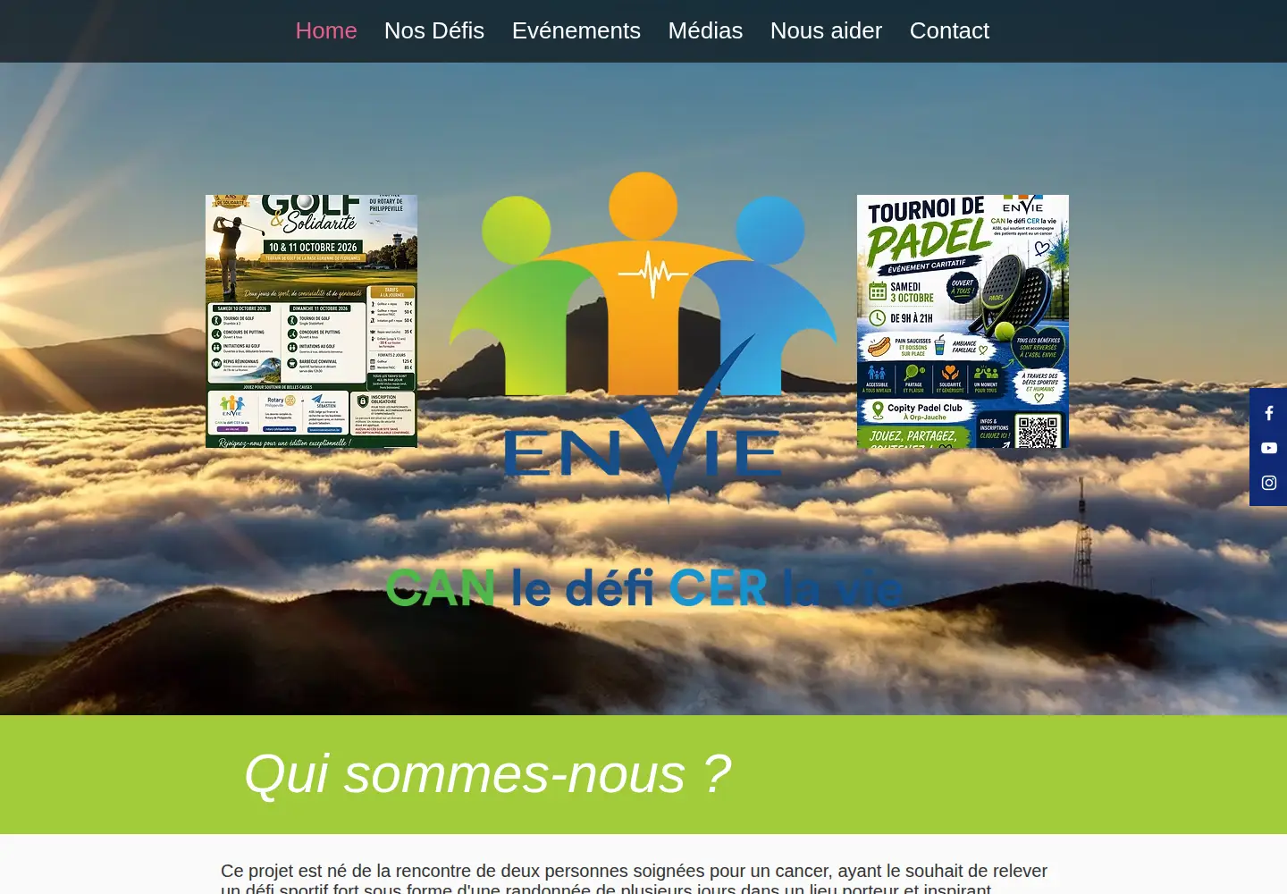 Captured homepage of en-vie.net in the current scan