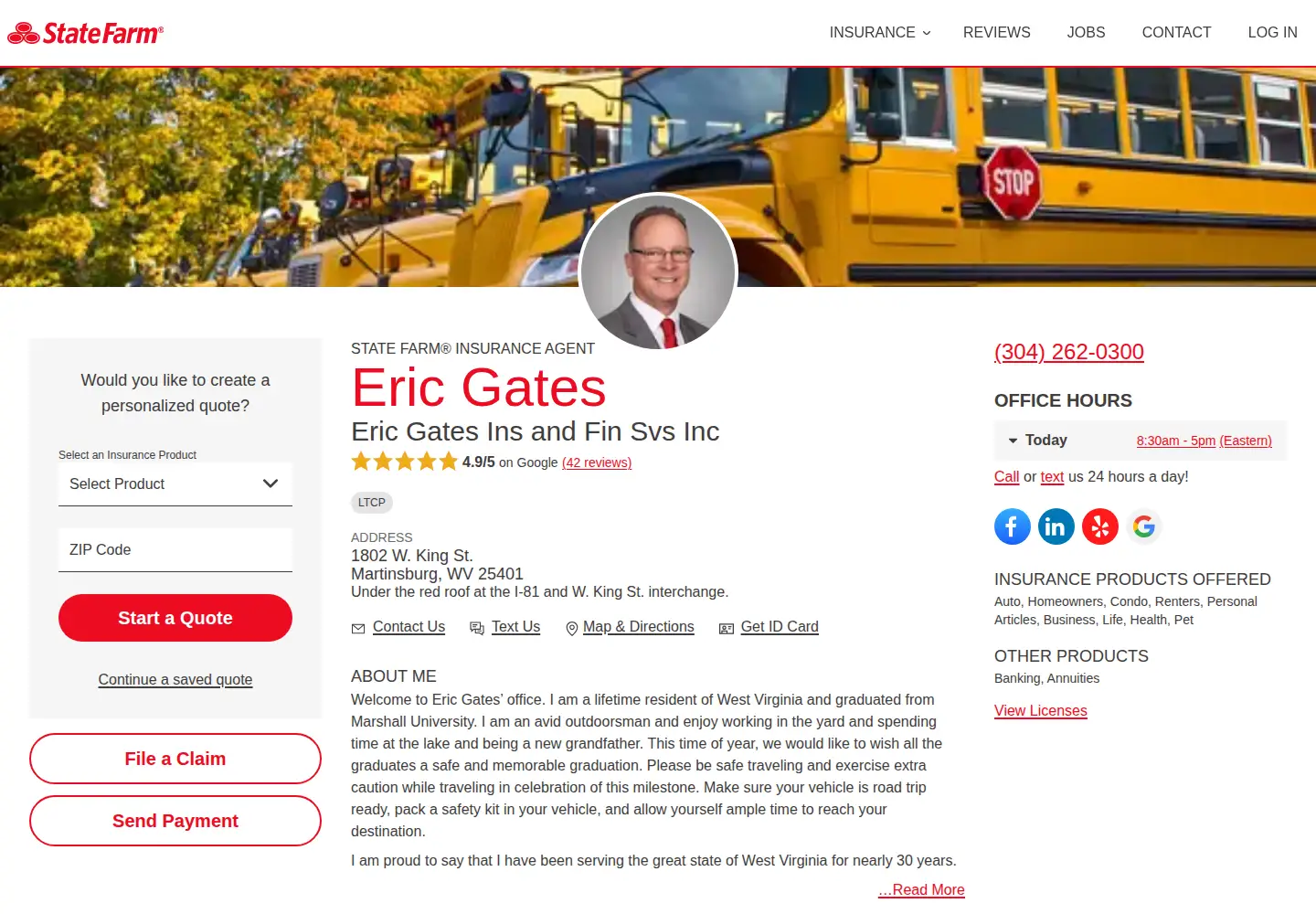 Screenshot of ericgates.net