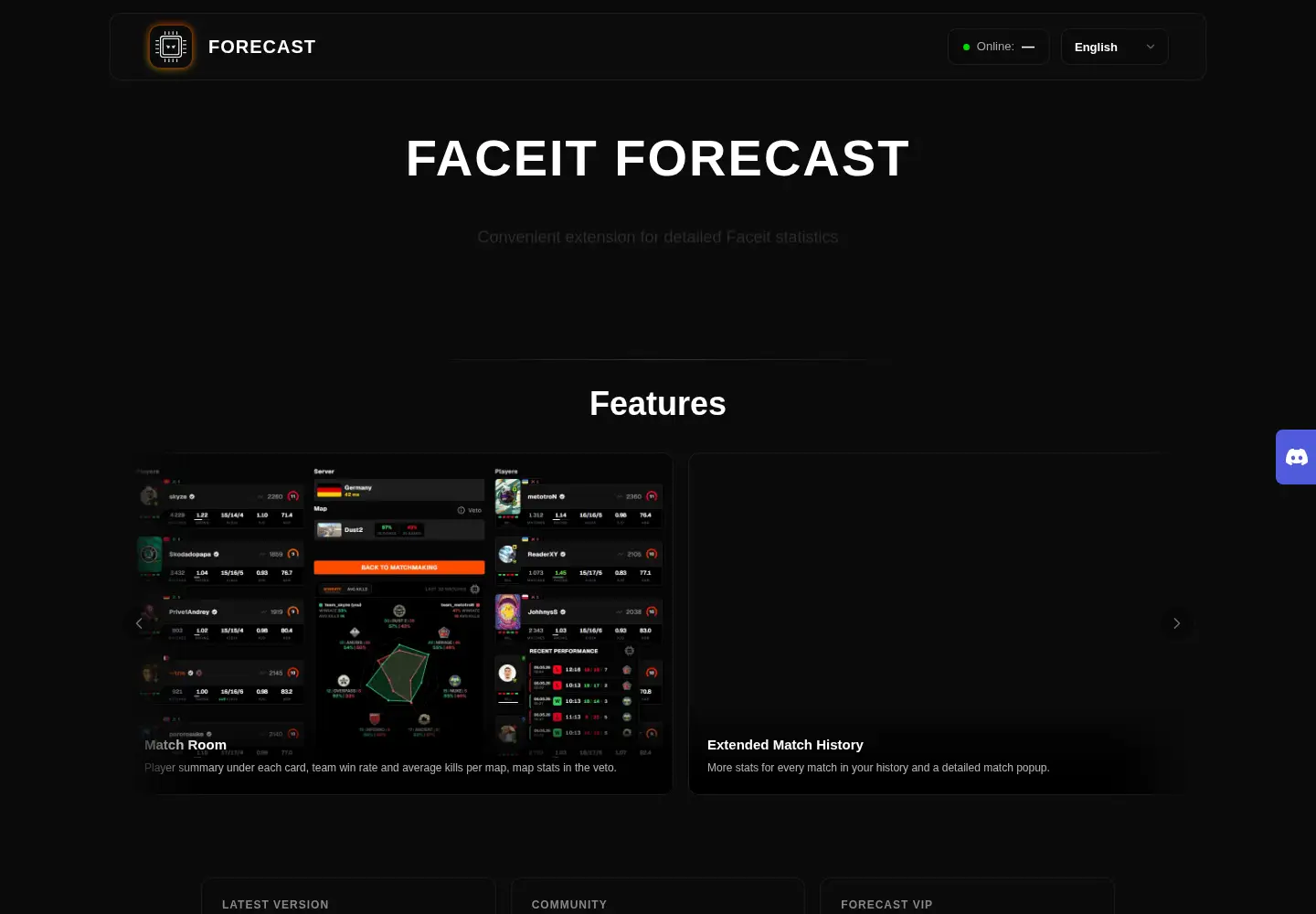 Captured homepage of fforecast.net in the current scan