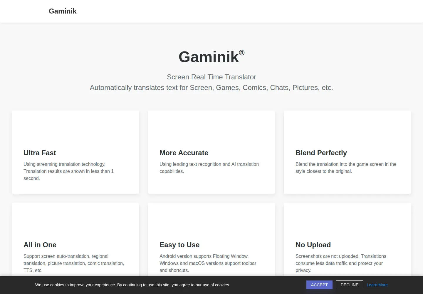 Screenshot of gaminik.net